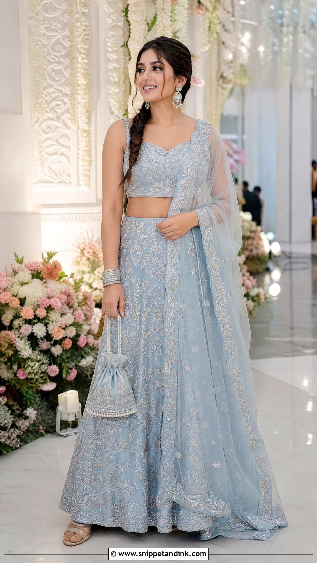 Sister of the Bride Embroidered Lehenga Outfit - Snippet and Ink - 25 Wedding Dress for Bride Sister Ideas