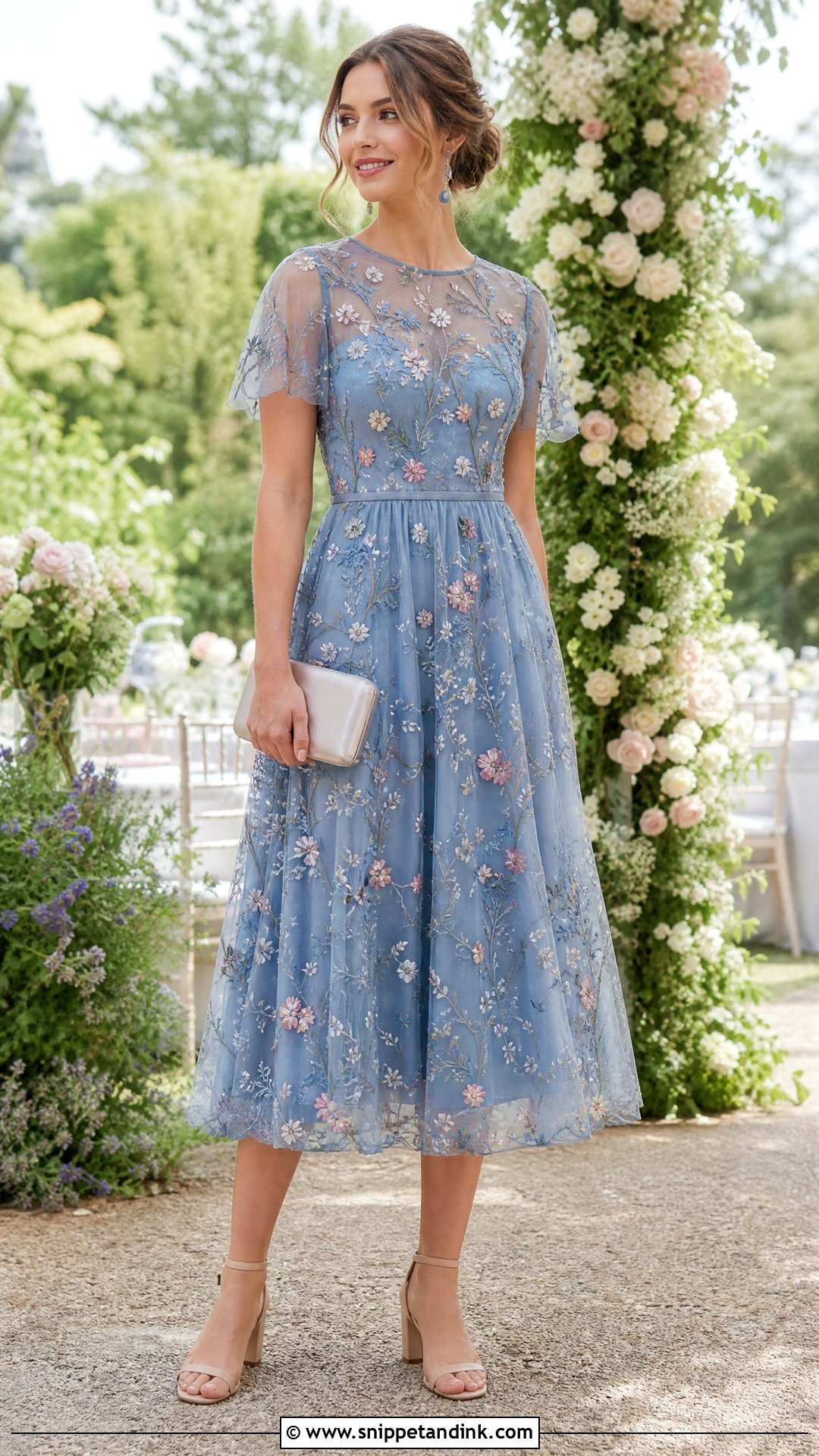 Sister of the Bride Embroidered Tulle Dress - Snippet and Ink - 25 Wedding Dress for Bride Sister Ideas