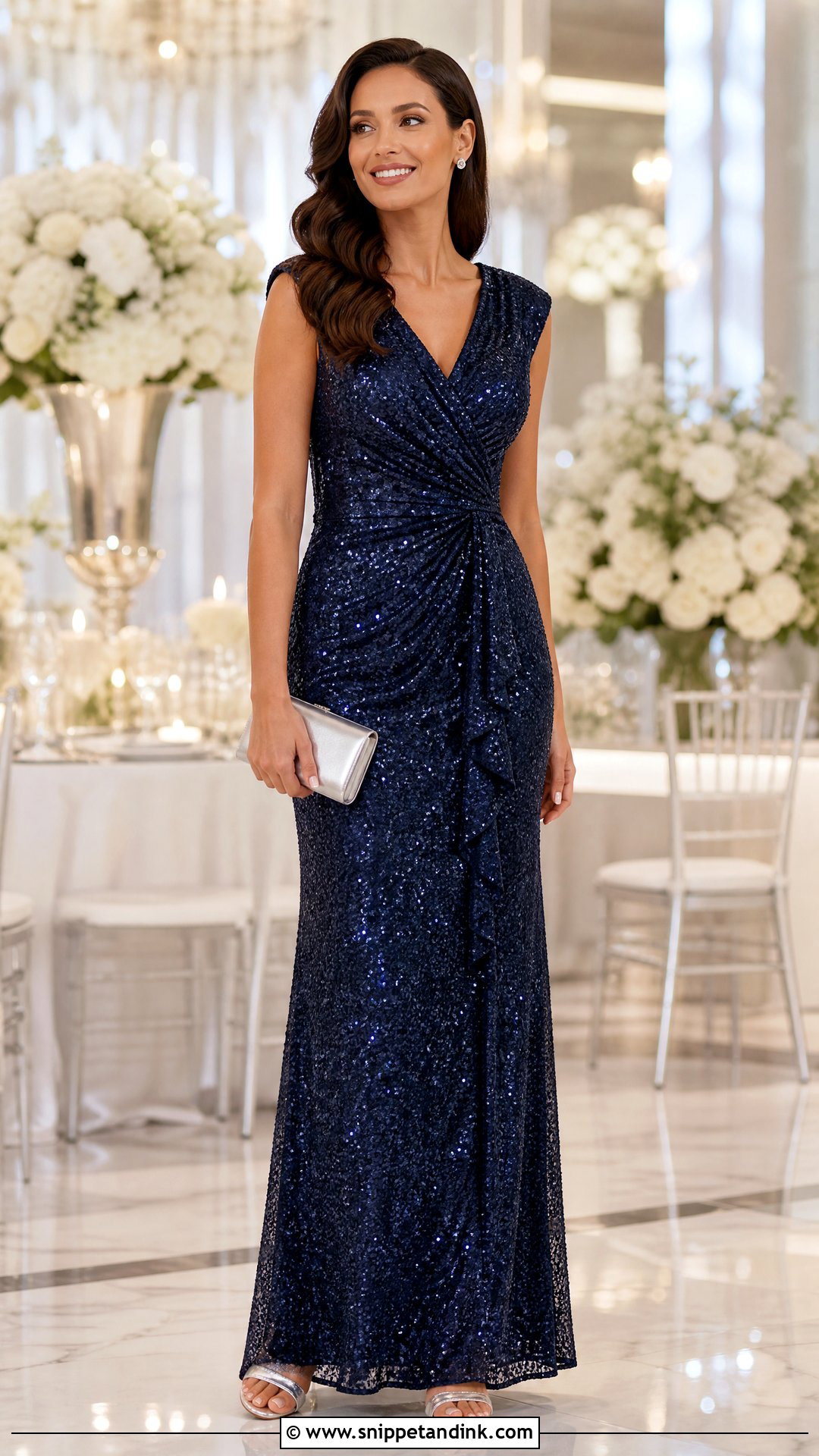 Sister of the Bride Sequin Evening Gown - Snippet and Ink - 25 Wedding Dress for Bride Sister Ideas