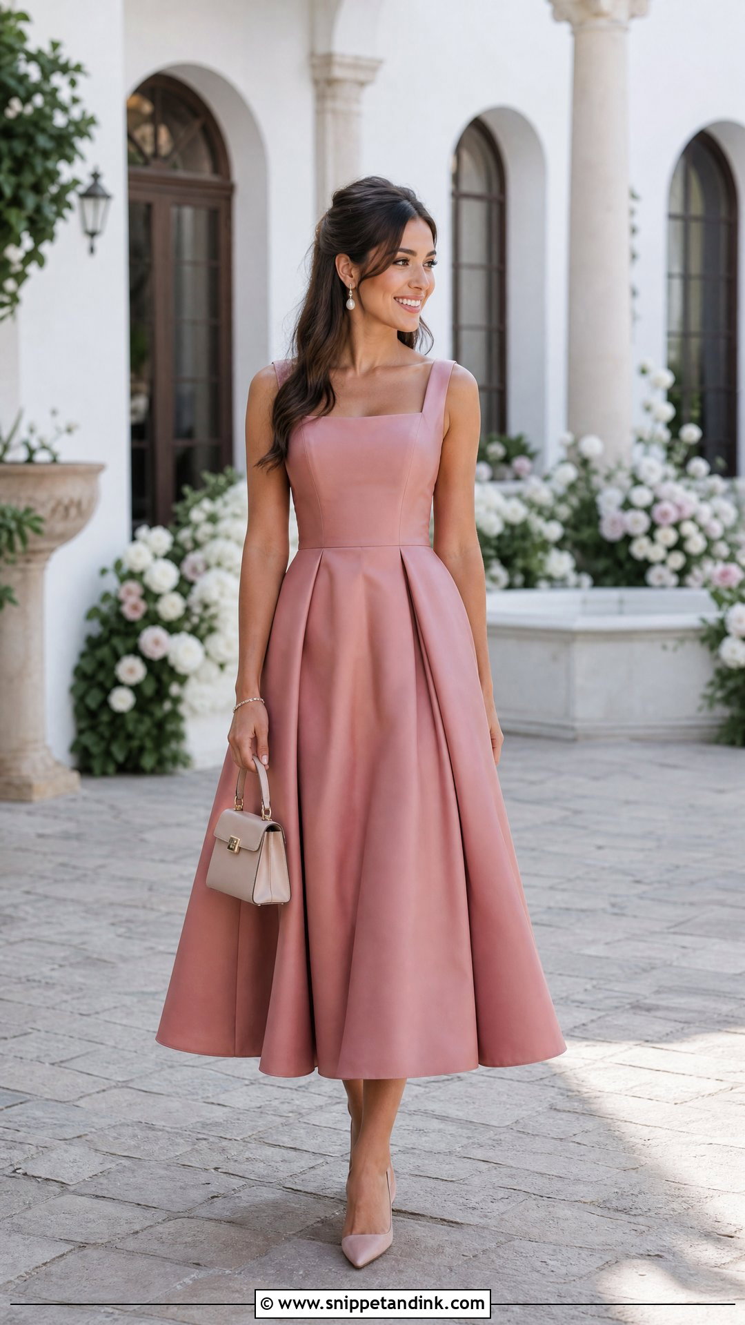 Sister of the Bride Tea Length Dress - Snippet and Ink - 25 Wedding Dress for Bride Sister Ideas