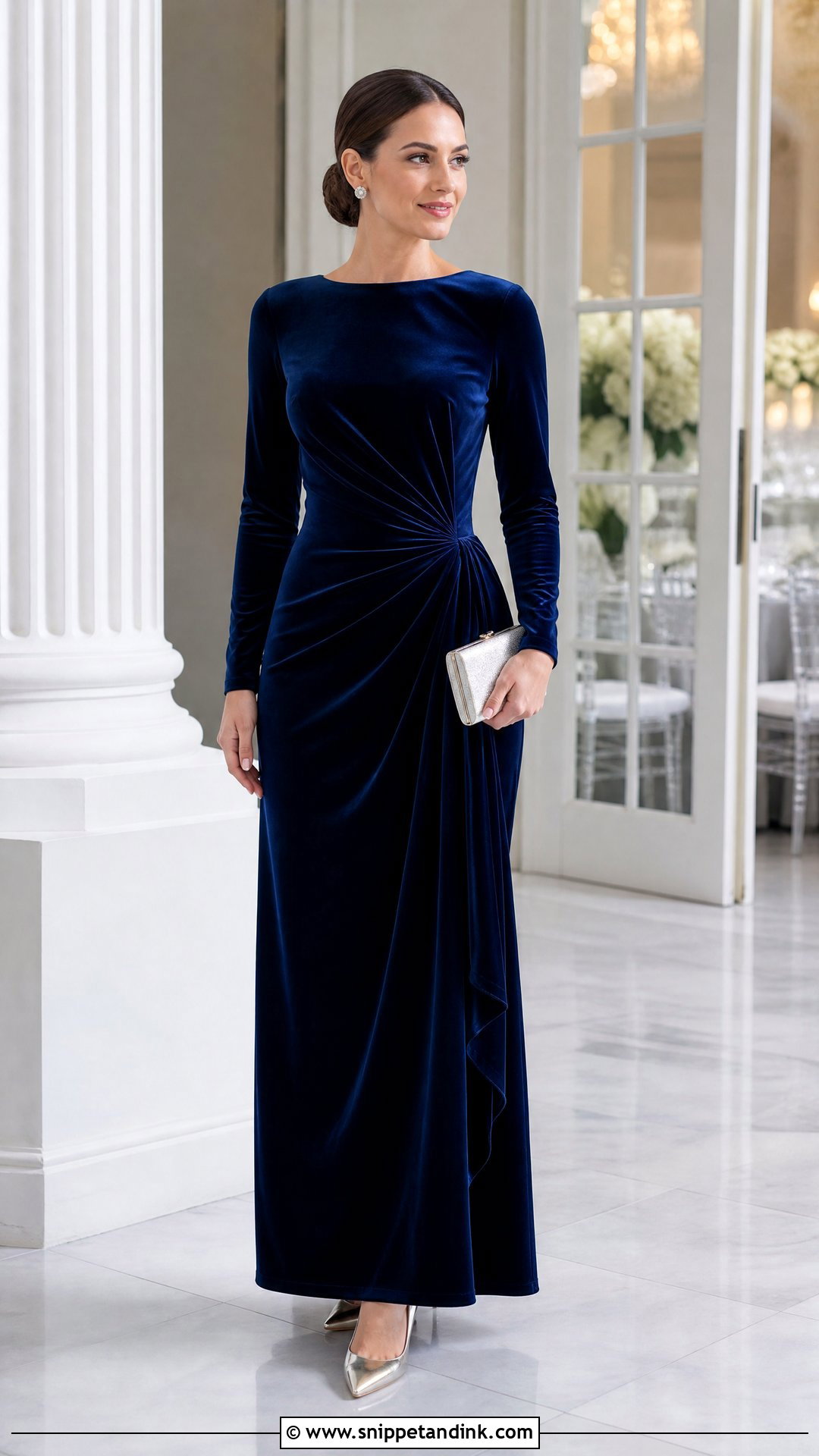 Sister of the Bride Velvet Evening Gown - Snippet and Ink - 25 Wedding Dress for Bride Sister Ideas