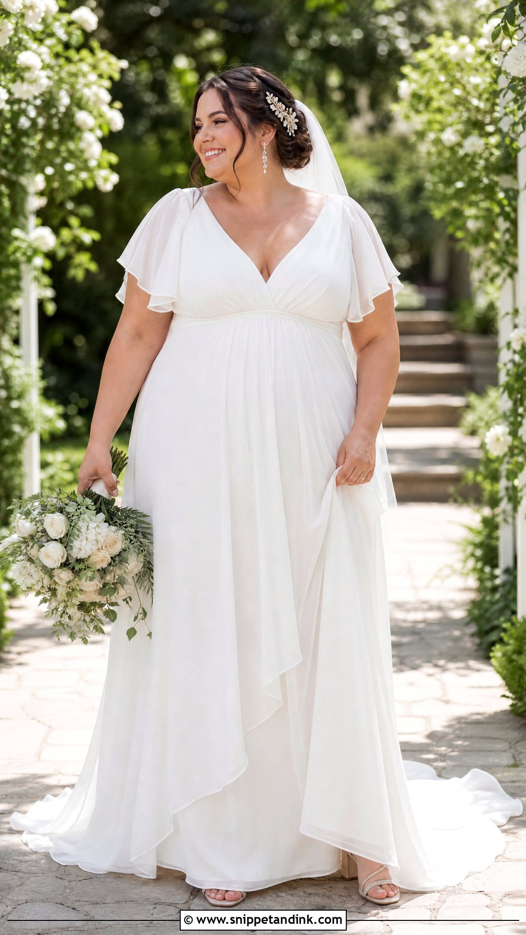 Size 16 Chiffon Empire Waist Wedding Dress - Snippet and Ink - 20 Size 16 Wedding Dress Ideas