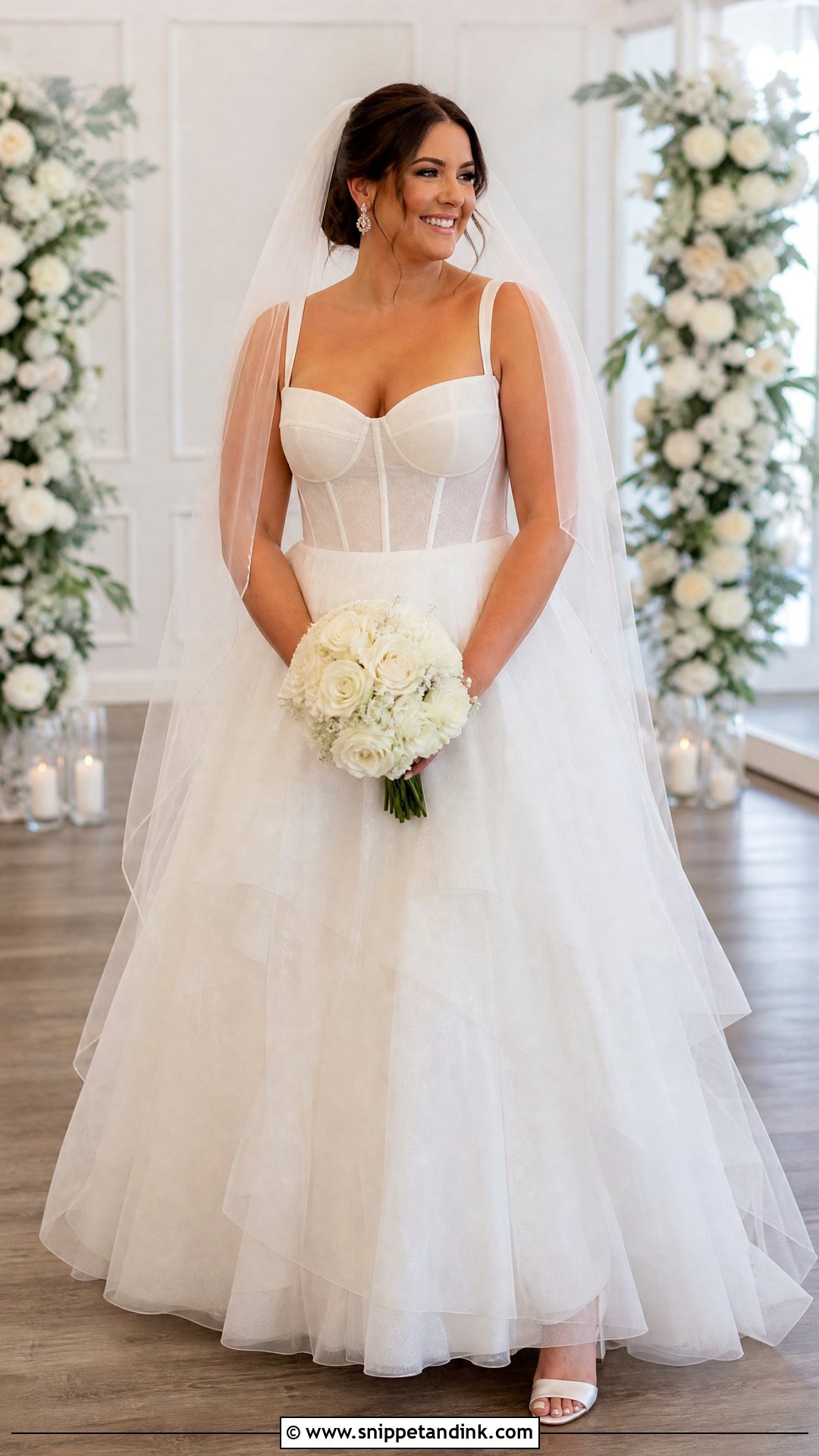 Size 16 Corset Wedding Dress With Tulle Skirt - Snippet and Ink - 20 Size 16 Wedding Dress Ideas