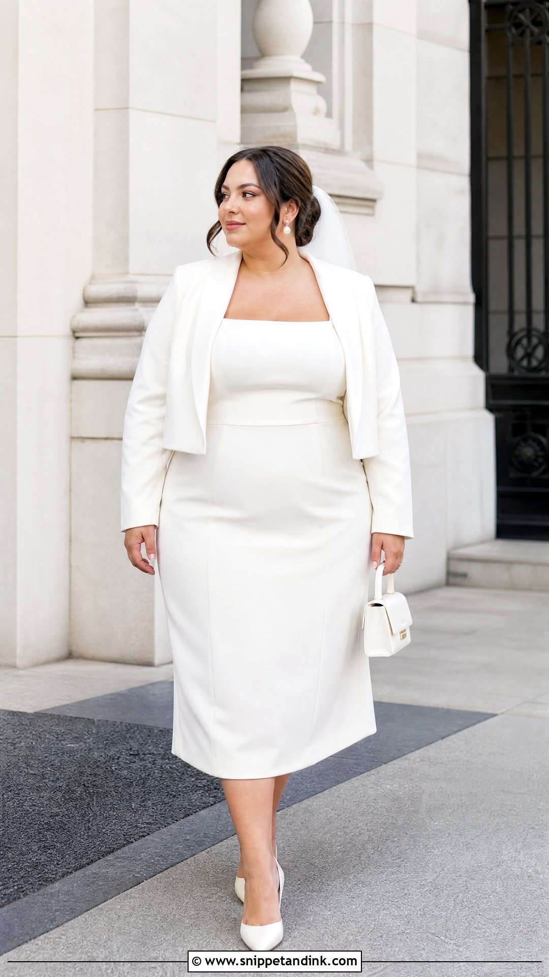Size 16 Courthouse Wedding Midi Dress - Snippet and Ink - 20 Size 16 Wedding Dress Ideas