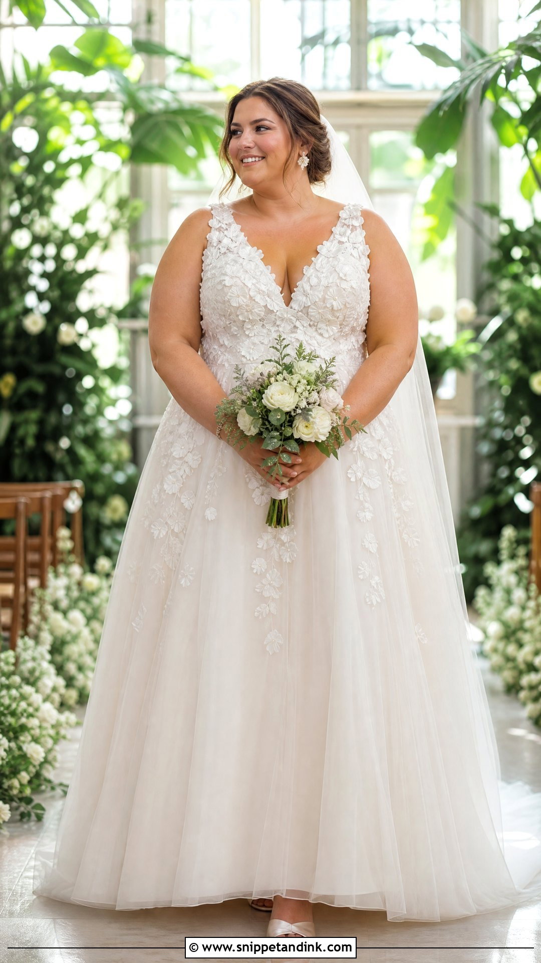 Size 16 Floral Applique Wedding Dress With Tulle Skirt - Snippet and Ink - 20 Size 16 Wedding Dress Ideas