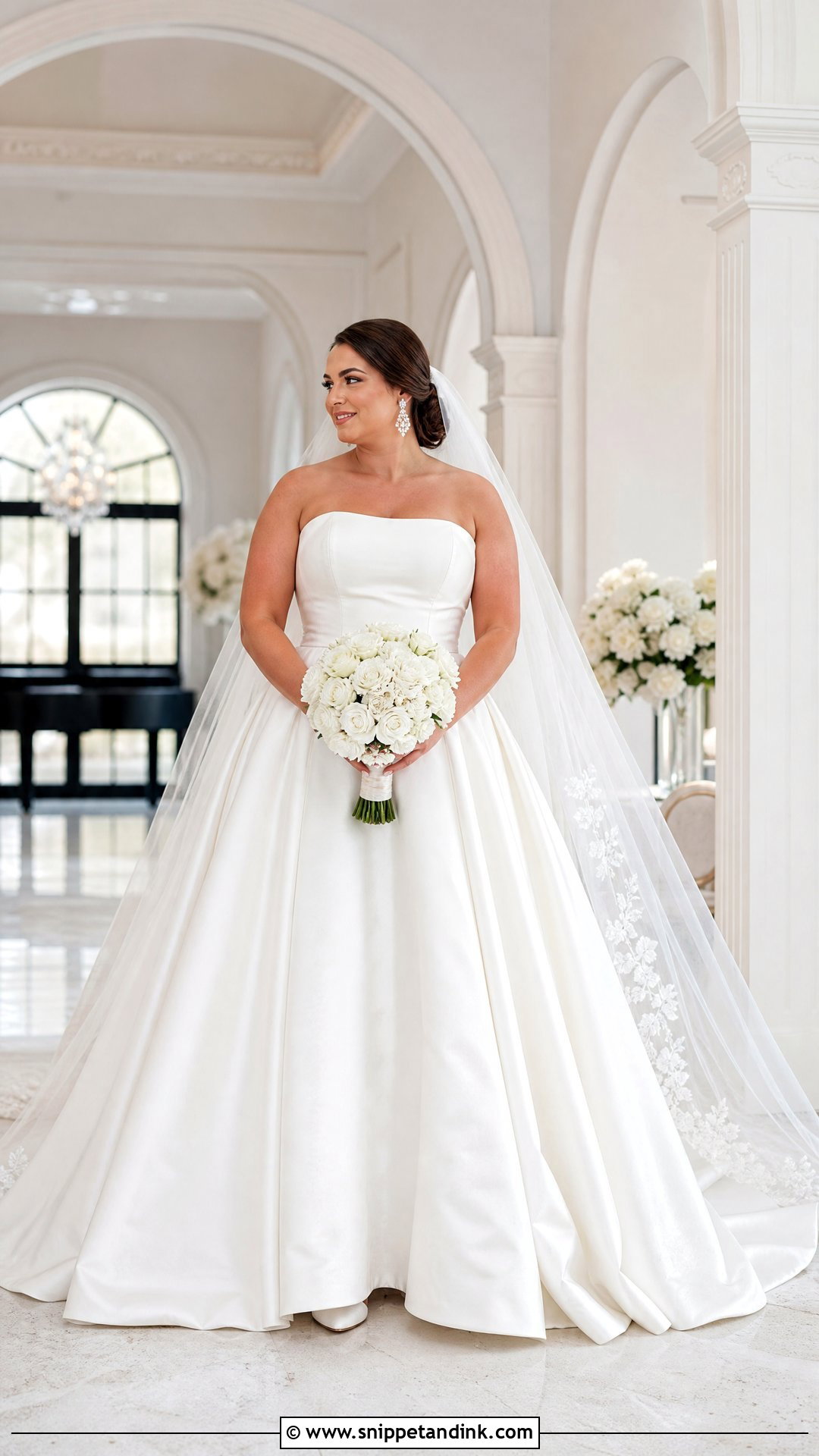 Size 16 Satin Ball Gown With Basque Waist - Snippet and Ink - 20 Size 16 Wedding Dress Ideas