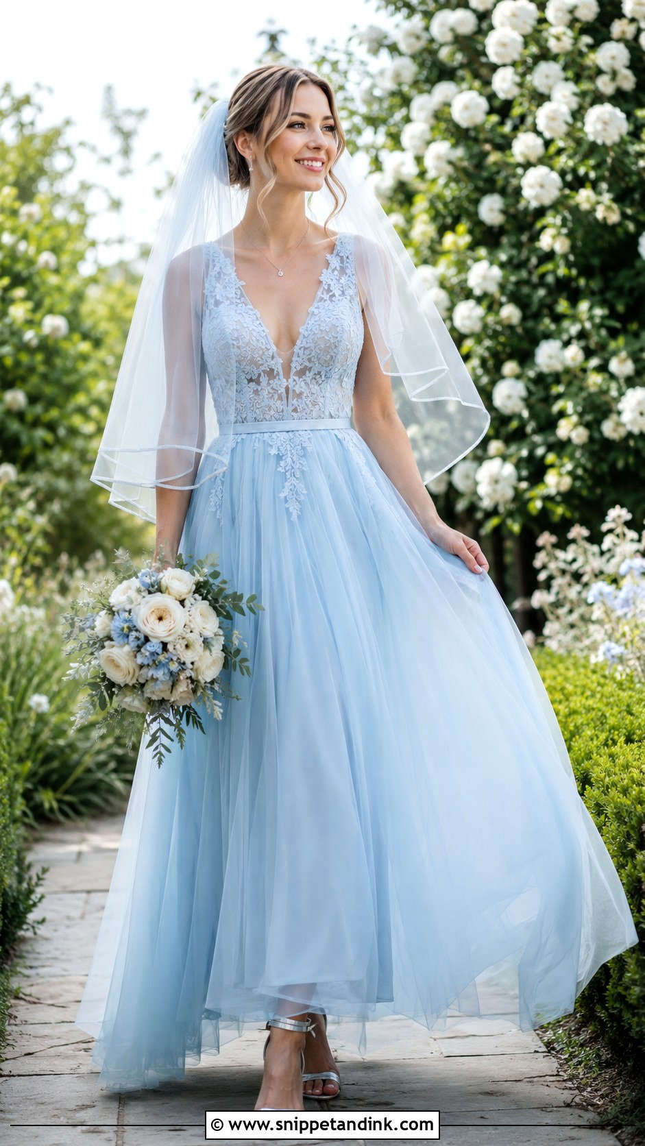 Sky Blue A Line Wedding Dress - Snippet and Ink - 25 Sky Blue Wedding Dress Ideas