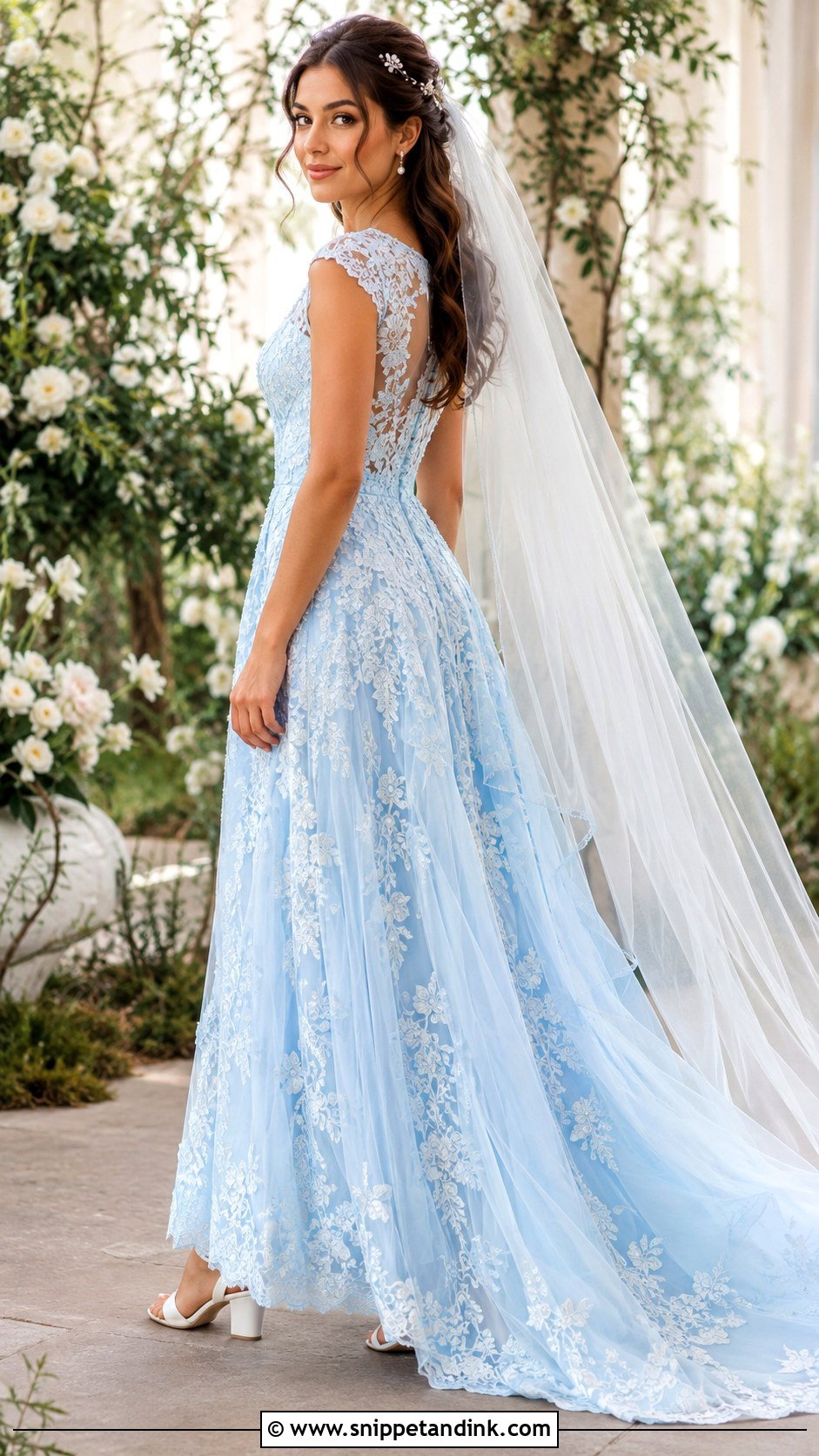 Sky Blue Ball Gown Wedding Dress - Snippet and Ink - 25 Sky Blue Wedding Dress Ideas