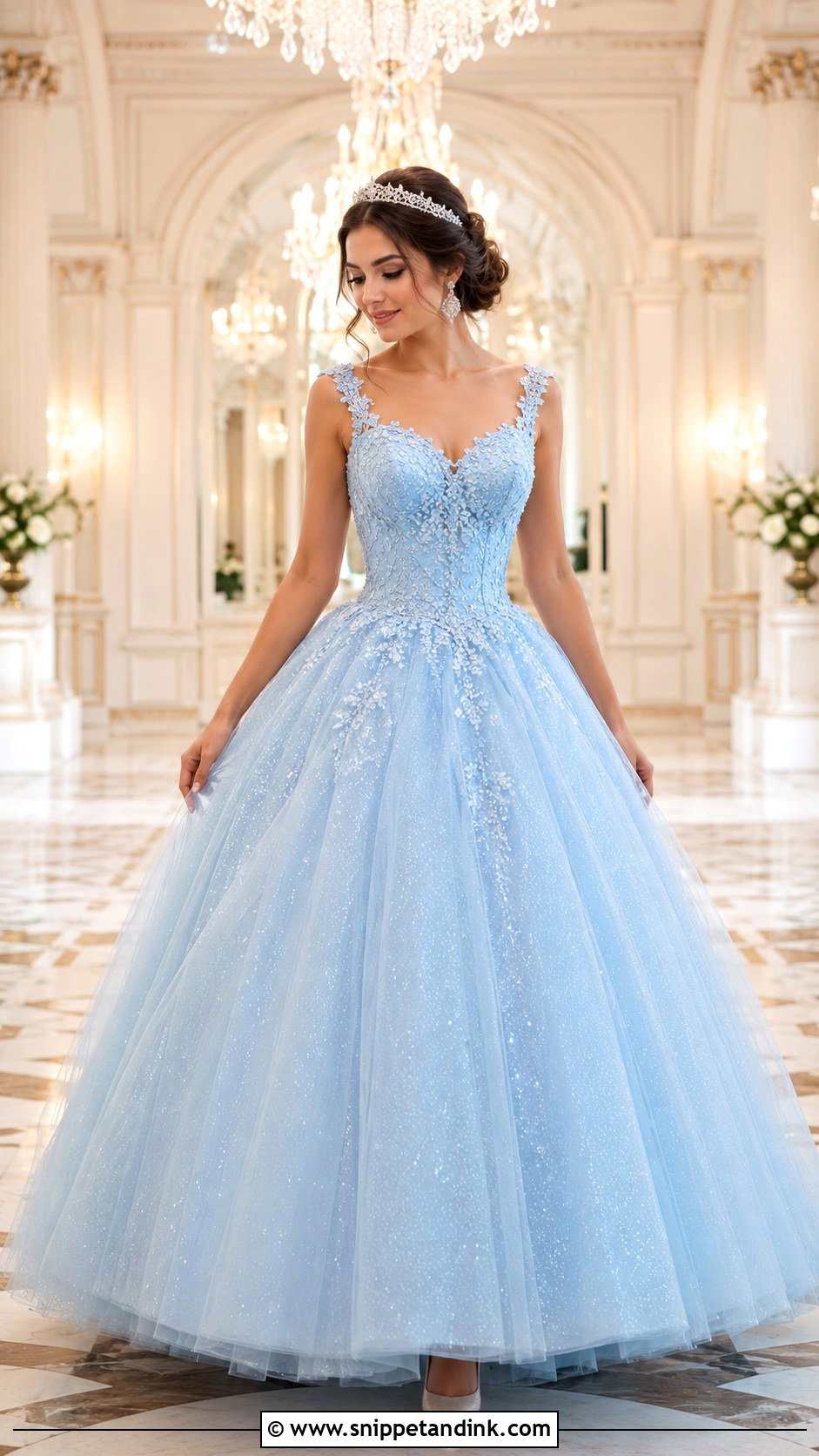 Sky Blue Princess Wedding Dress - Snippet and Ink - 25 Sky Blue Wedding Dress Ideas