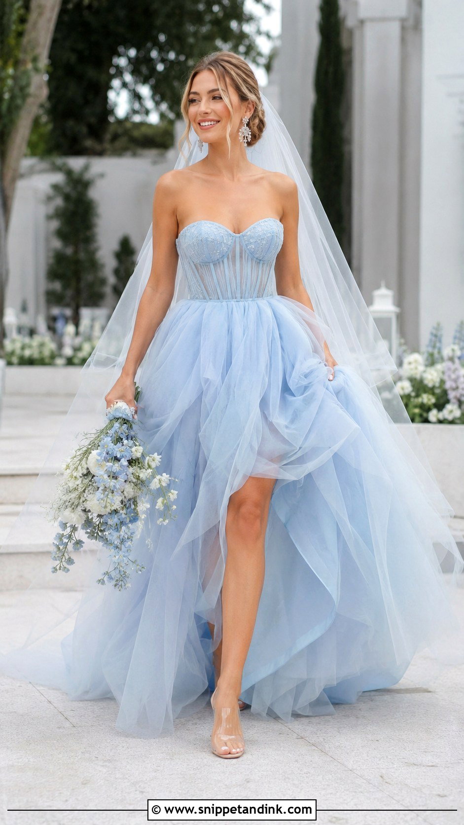 Sky Blue Tulle Wedding Dress - Snippet and Ink - 25 Sky Blue Wedding Dress Ideas