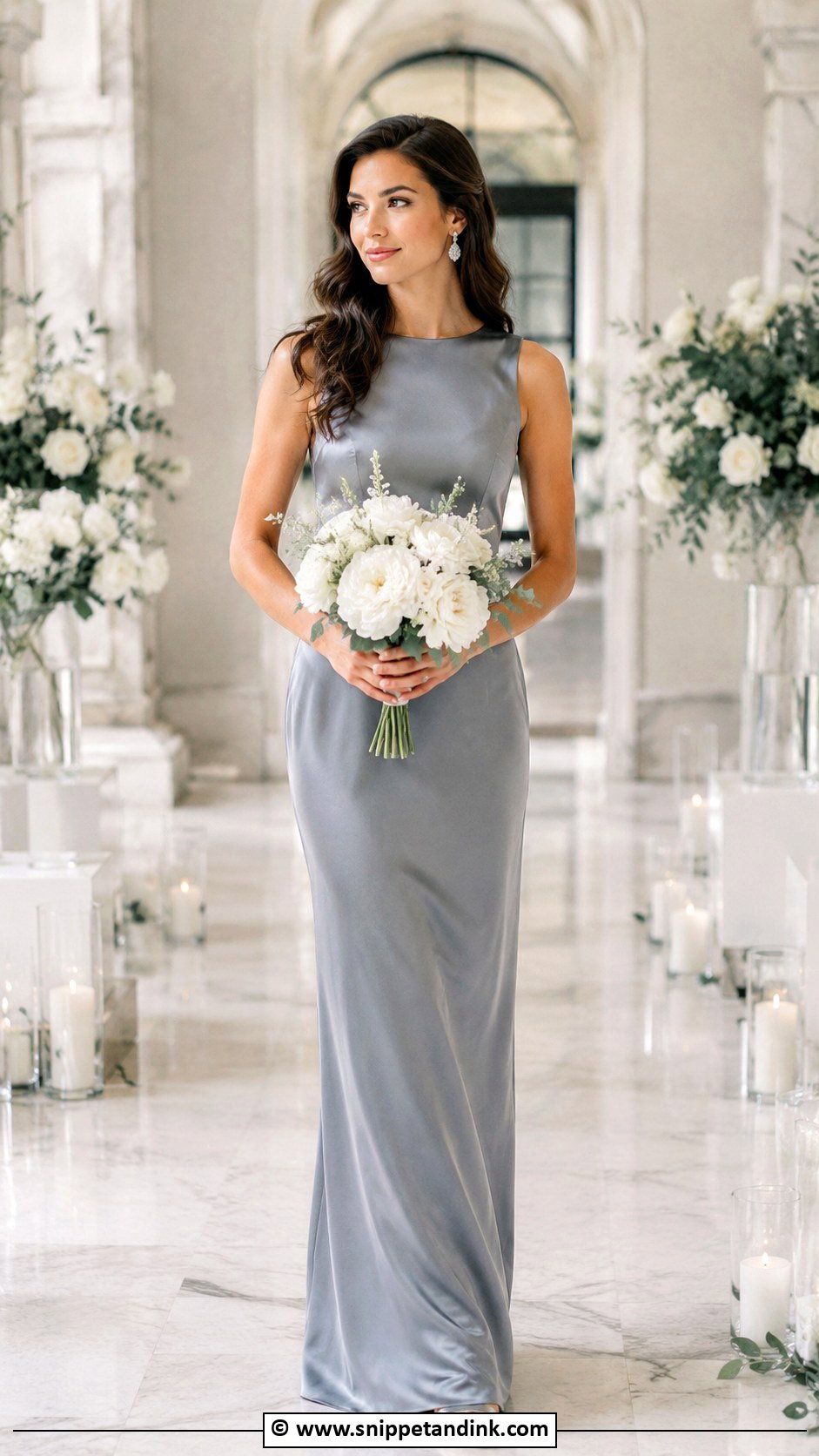 Slate Grey Wedding Dress - Snippet and Ink - 30 Grey Wedding Dress Ideas