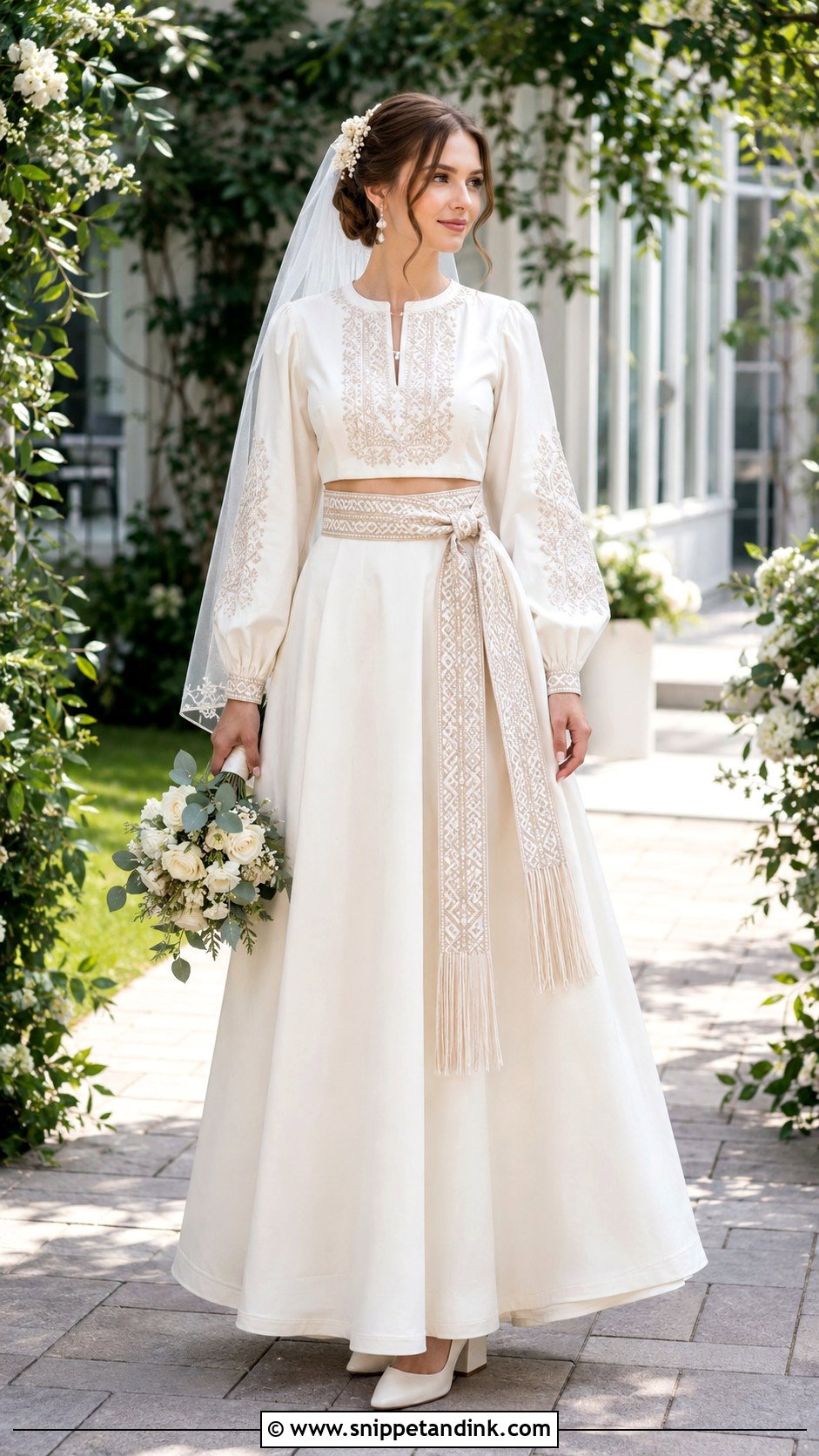 Slavic Two Piece Wedding Outfit - Snippet and Ink - 20 Slavic Wedding Dress Ideas