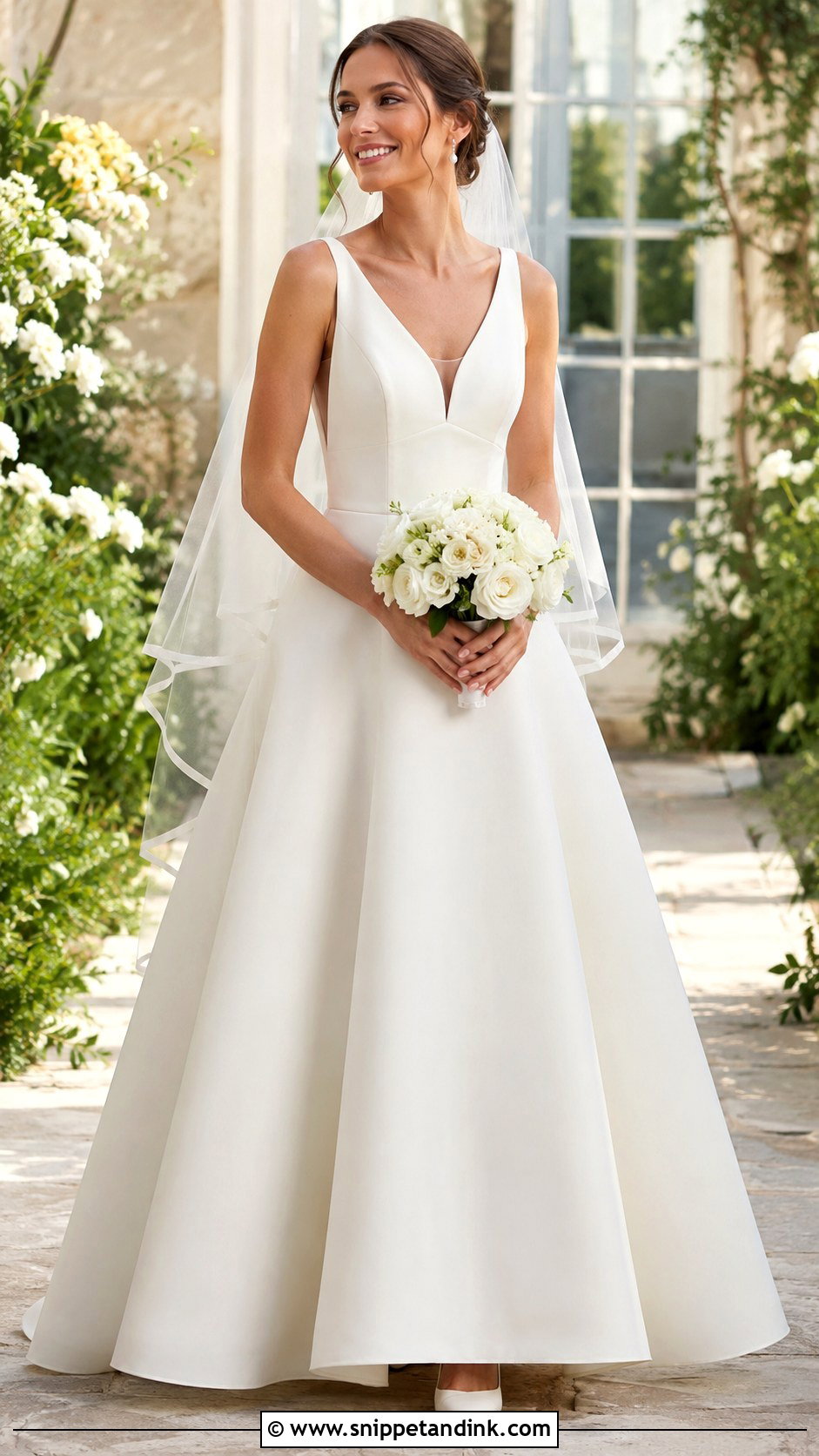 Sleeveless A Line Wedding Dress - Snippet and Ink - 20 Sleeveless Wedding Dresses
