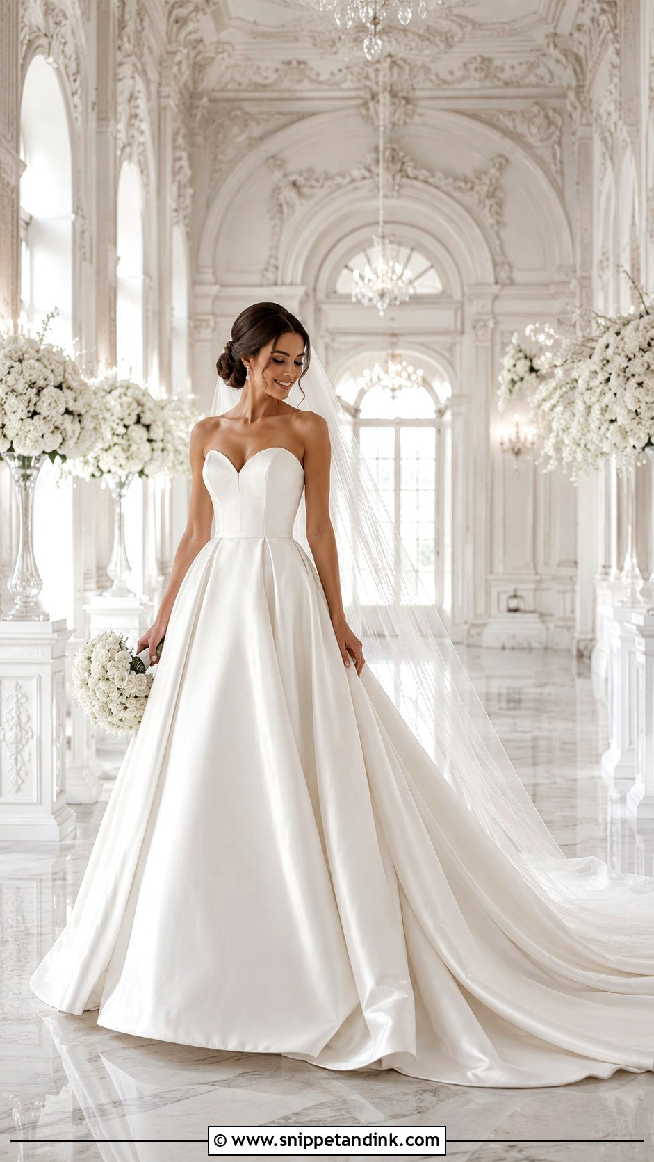 Sleeveless Ball Gown Wedding Dress - Snippet and Ink - 30 Sleeveless Wedding Dress Ideas
