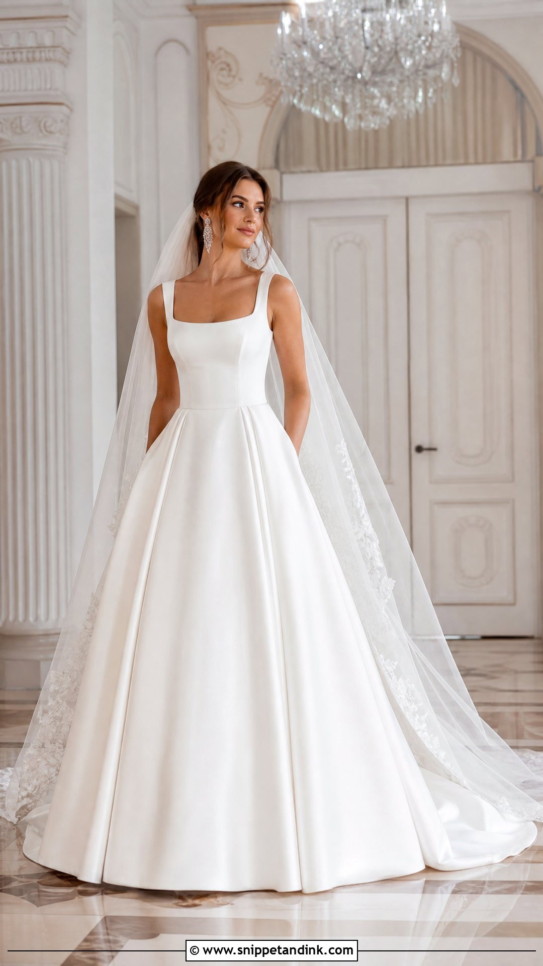Sleeveless Ball Gown Wedding Gown - Snippet and Ink - 20 Sleeveless Wedding Gown Ideas