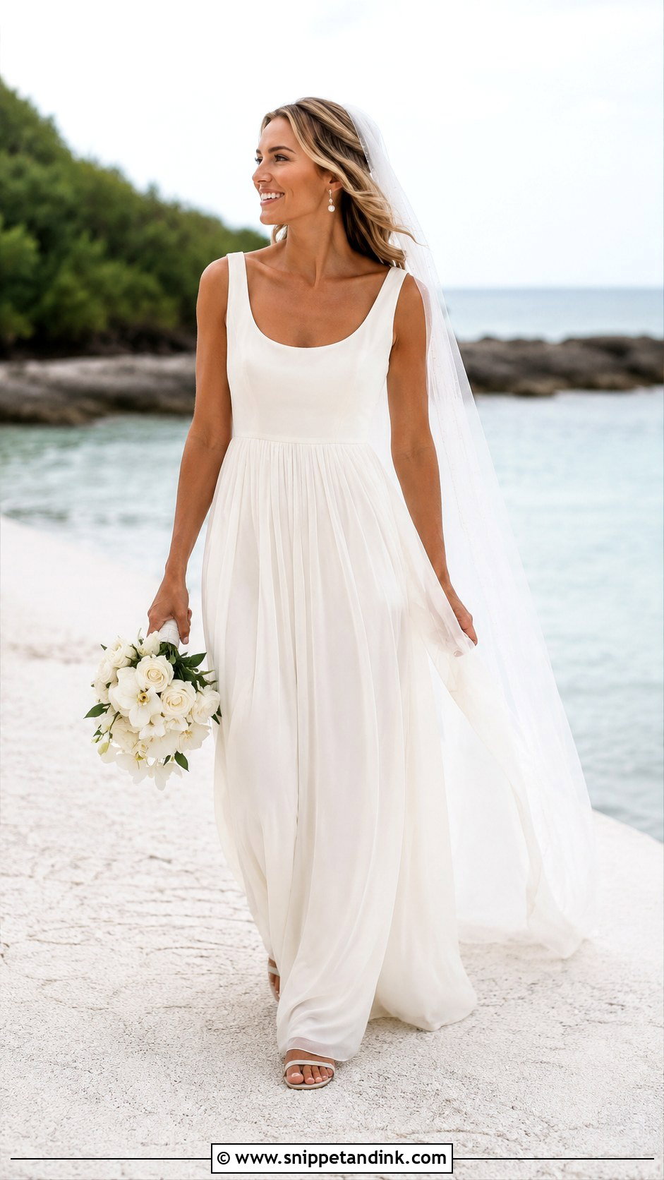 Sleeveless Beach Wedding Dress - Snippet and Ink - 30 Sleeveless Wedding Dress Ideas