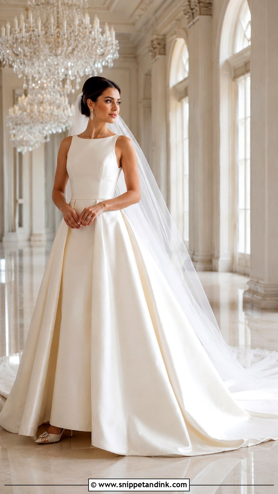 Sleeveless Black Tie Wedding Dress - Snippet and Ink - 30 Sleeveless Wedding Dress Ideas