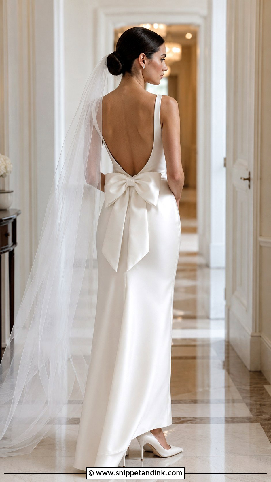Sleeveless Bow Back Wedding Dress - Snippet and Ink - 20 Sleeveless Wedding Dresses