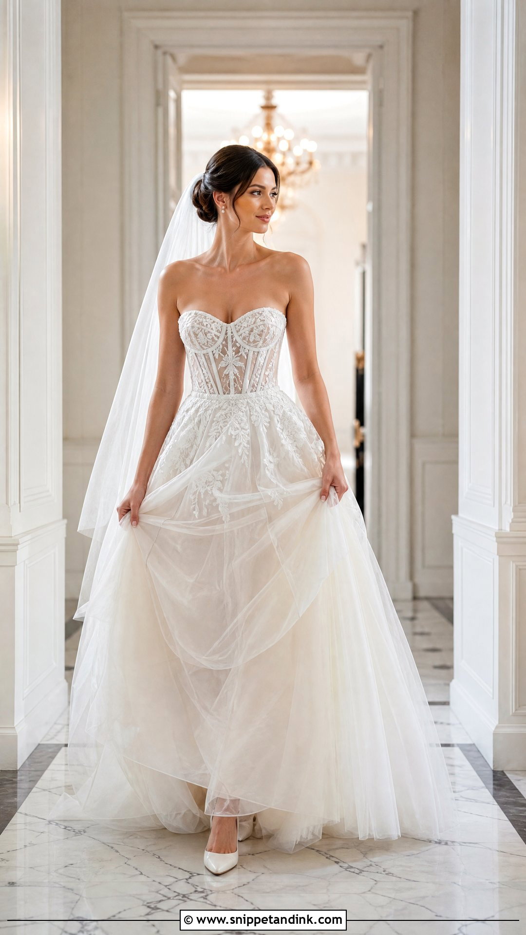 Sleeveless Corset Wedding Gown - Snippet and Ink - 20 Sleeveless Wedding Gown Ideas