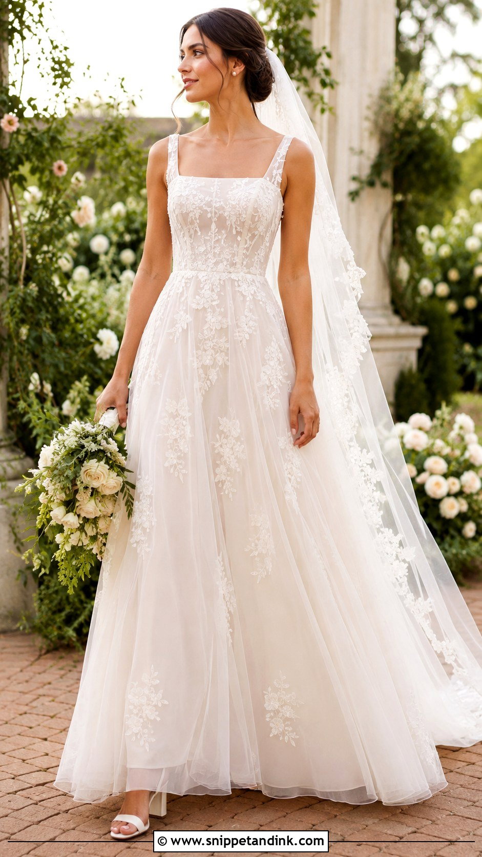 Sleeveless Garden Wedding Dress - Snippet and Ink - 30 Sleeveless Wedding Dress Ideas