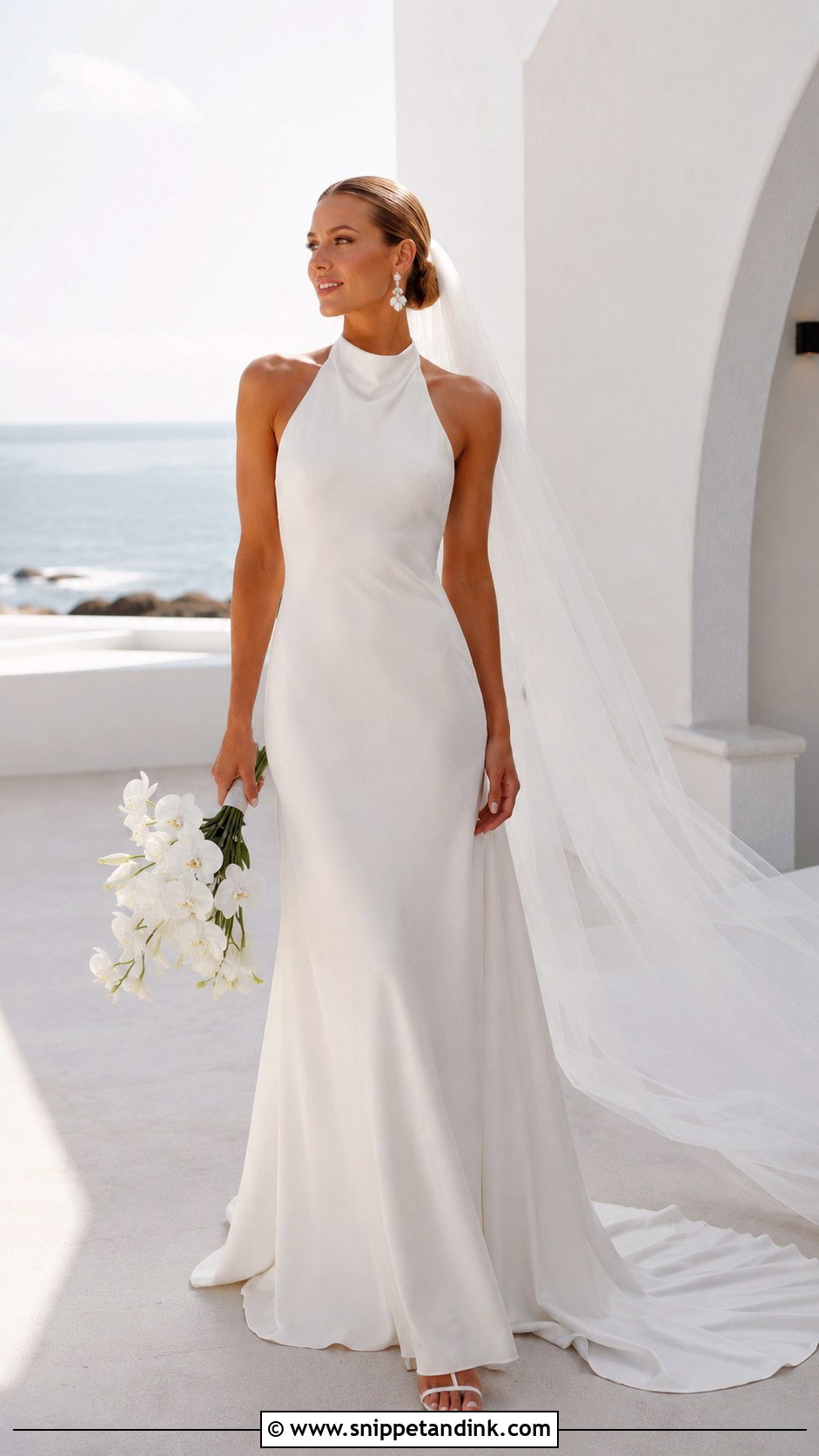 Sleeveless Halter Wedding Dress - Snippet and Ink - 30 Sleeveless Wedding Dress Ideas