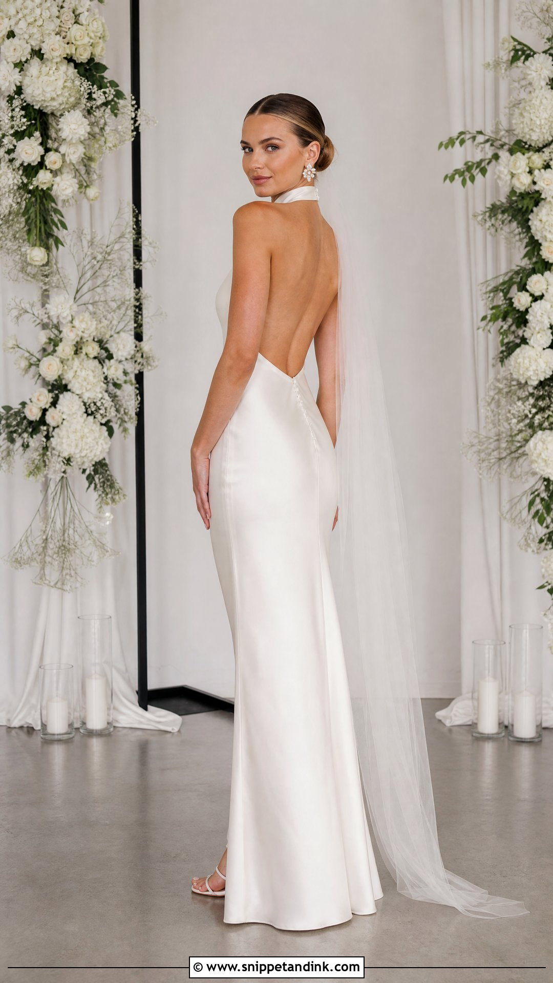 Sleeveless Halter Wedding Gown - Snippet and Ink - 20 Sleeveless Wedding Gown Ideas