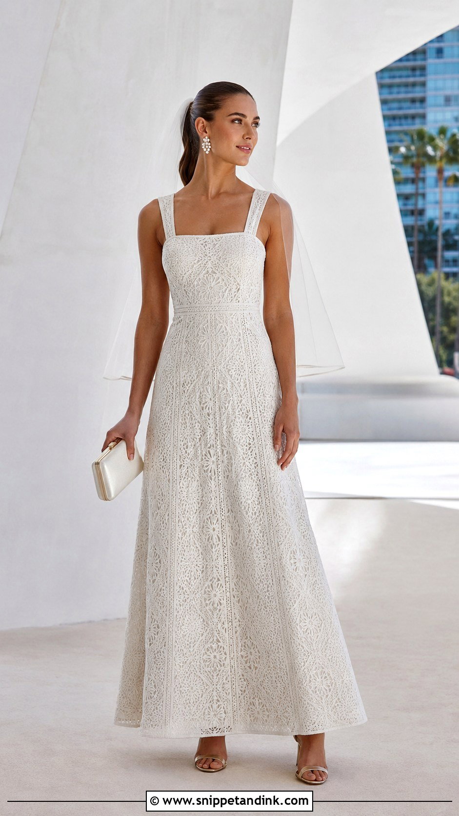 Sleeveless Macrame Wedding Dress - Snippet and Ink - 20 Macrame Wedding Dress Ideas