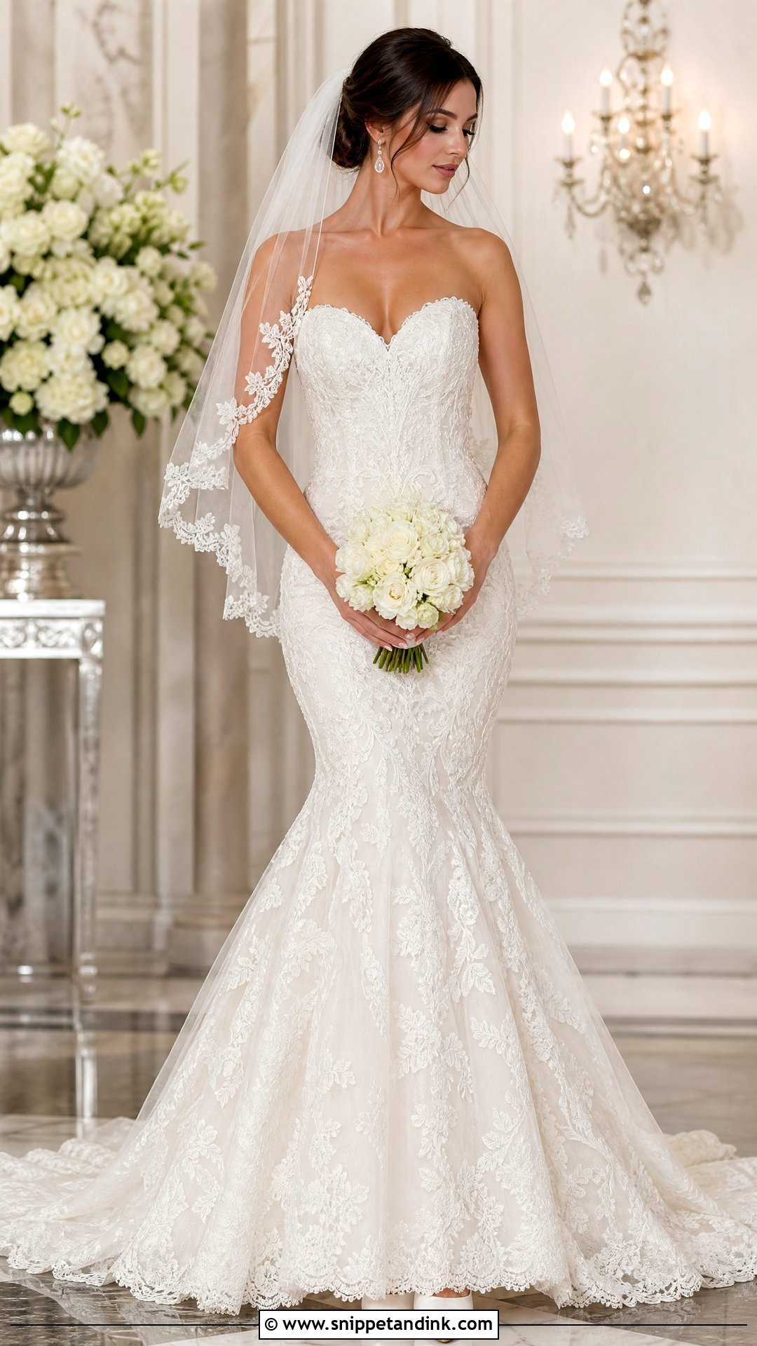 Sleeveless Mermaid Wedding Dress - Snippet and Ink - 20 Wedding Dresses No Sleeves