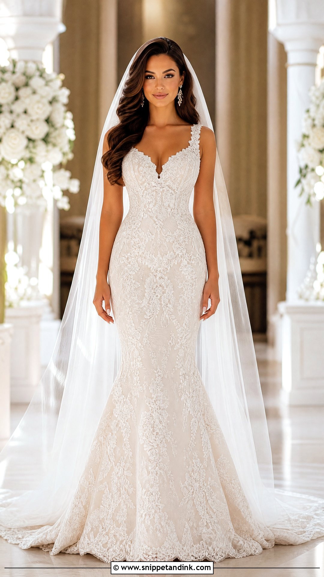 Sleeveless Mermaid Wedding Gown - Snippet and Ink - 20 Sleeveless Wedding Gown Ideas
