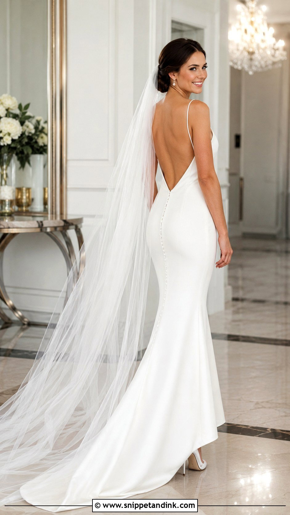 Sleeveless Open Back Wedding Dress - Snippet and Ink - 30 Sleeveless Wedding Dress Ideas