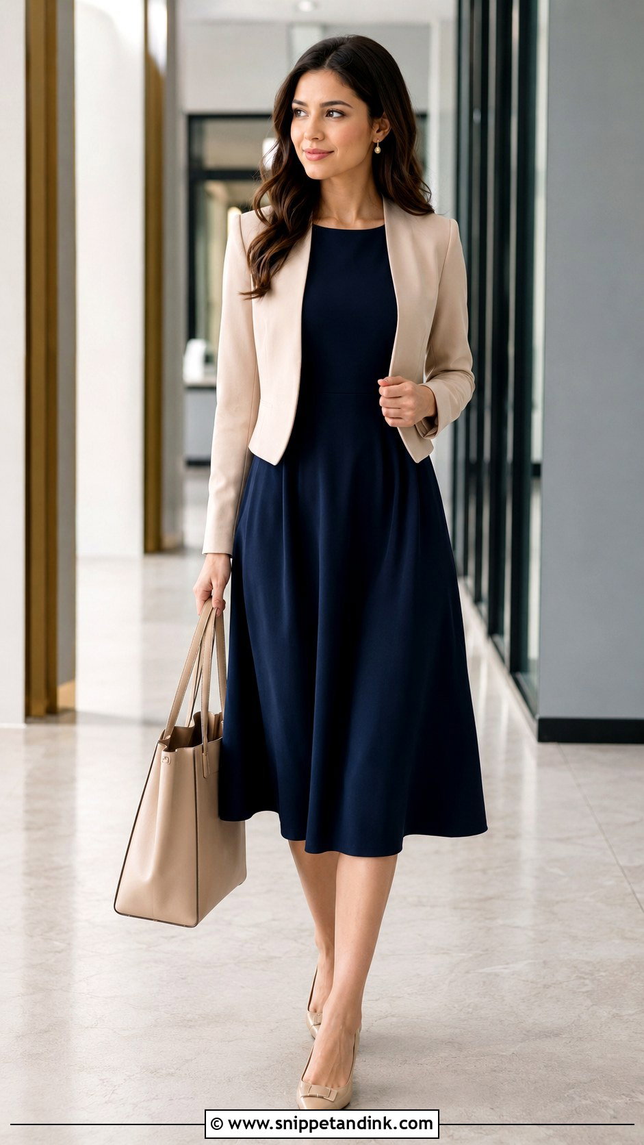 Sleeveless Princess Cut Dress With Cropped Blazer - Snippet and Ink - 30 Princess Cut Dress Ideas