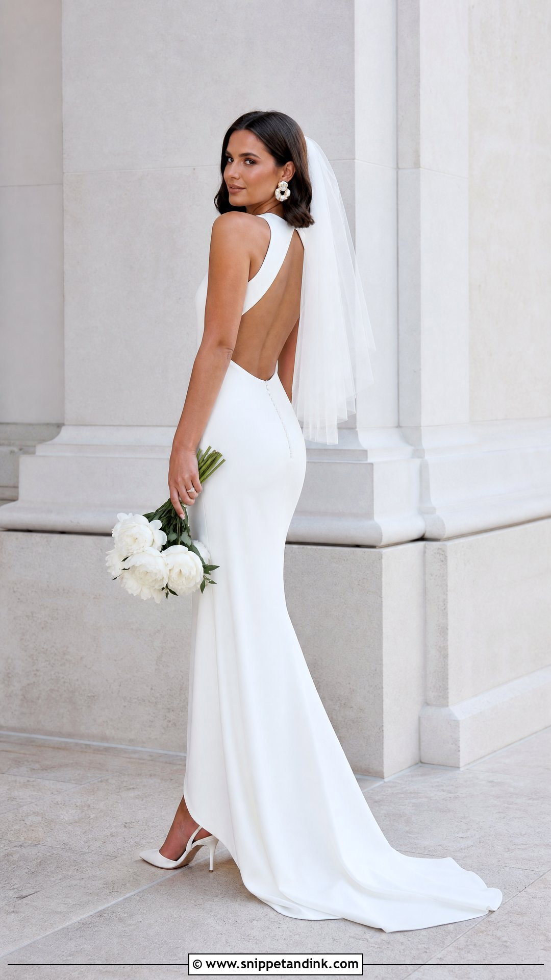 Sleeveless Sheath Wedding Gown - Snippet and Ink - 20 Sleeveless Wedding Gown Ideas