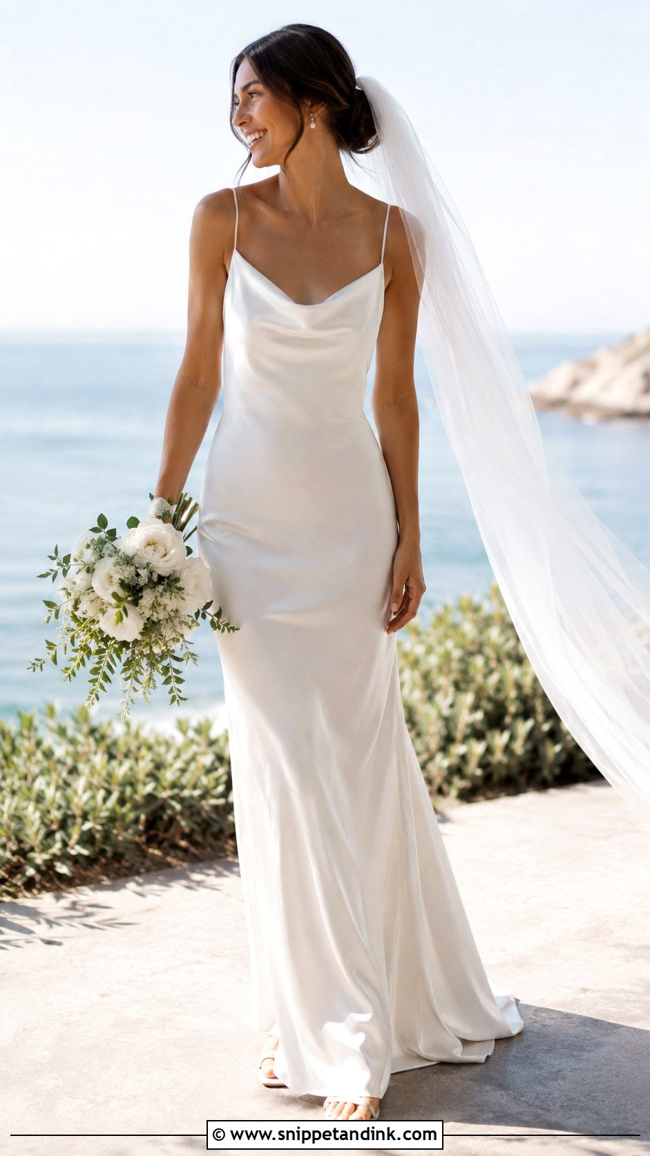 Sleeveless Slip Wedding Dress - Snippet and Ink - 30 Sleeveless Wedding Dress Ideas