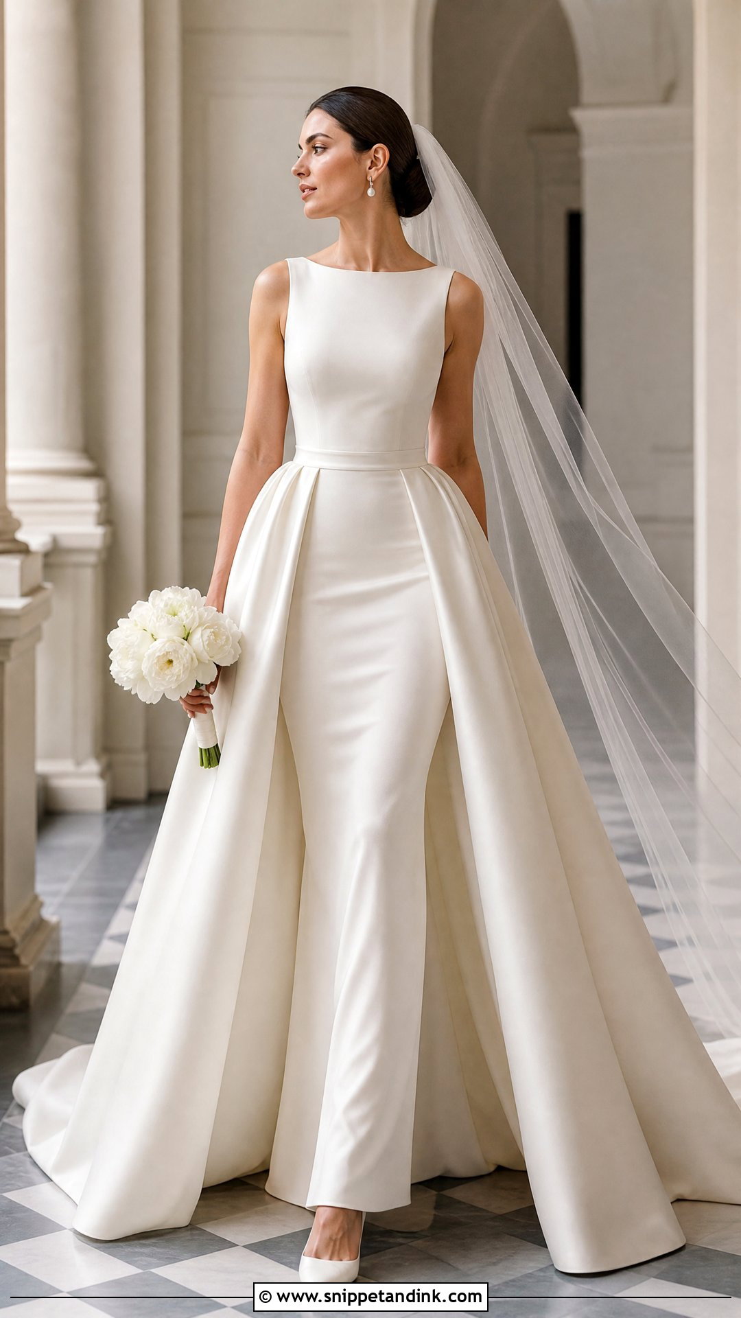Sleeveless Wedding Gown With Overskirt - Snippet and Ink - 20 Sleeveless Wedding Gown Ideas