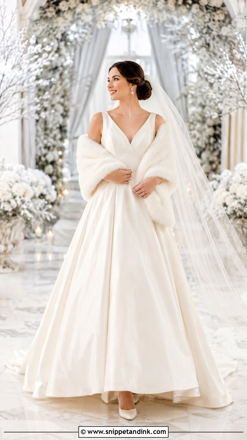 Sleeveless Winter Wedding Dress - Snippet and Ink - 30 Sleeveless Wedding Dress Ideas