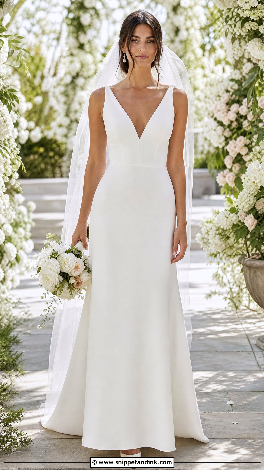 Slim A Line Wedding Dress - Snippet and Ink - 20 Slim Wedding Dresses