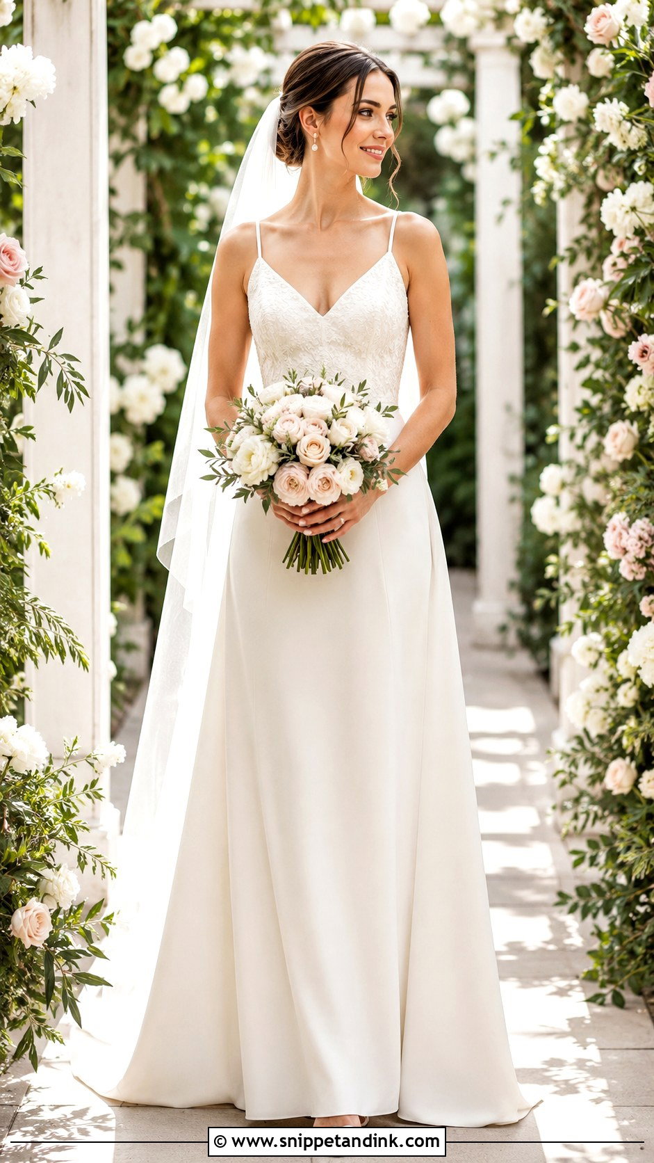 Slim A Line Wedding Dress - Snippet and Ink - 25 Slim Wedding Dress Ideas