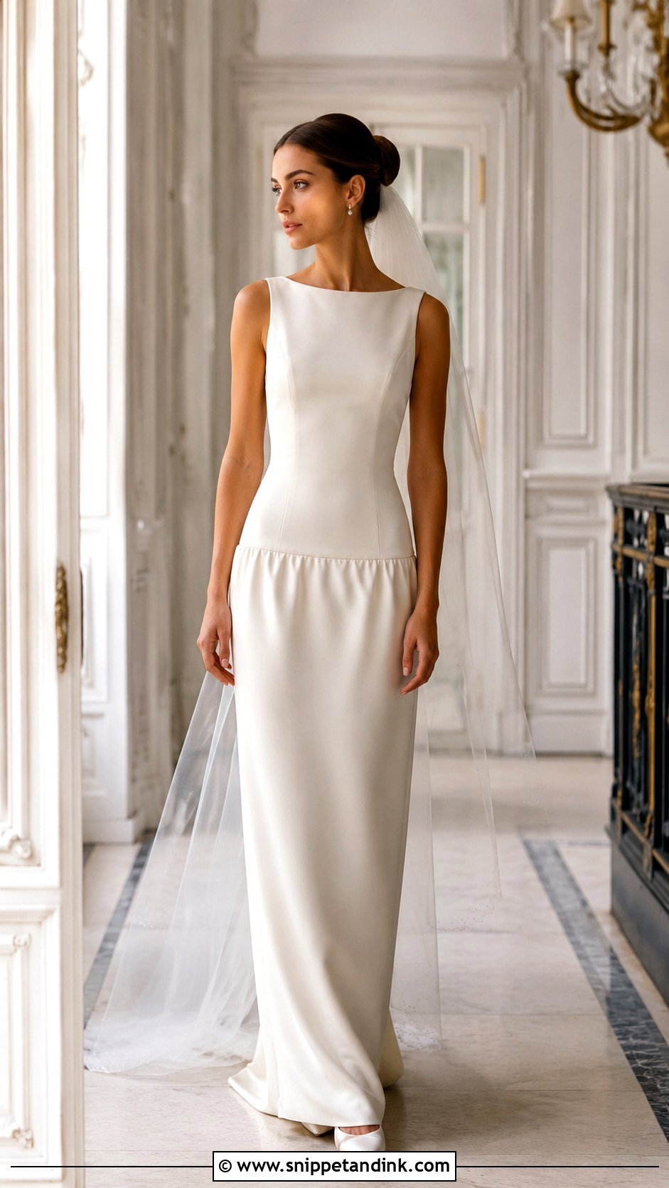 Slim Drop Waist Wedding Dress - Snippet and Ink - 25 Slim Wedding Dress Ideas