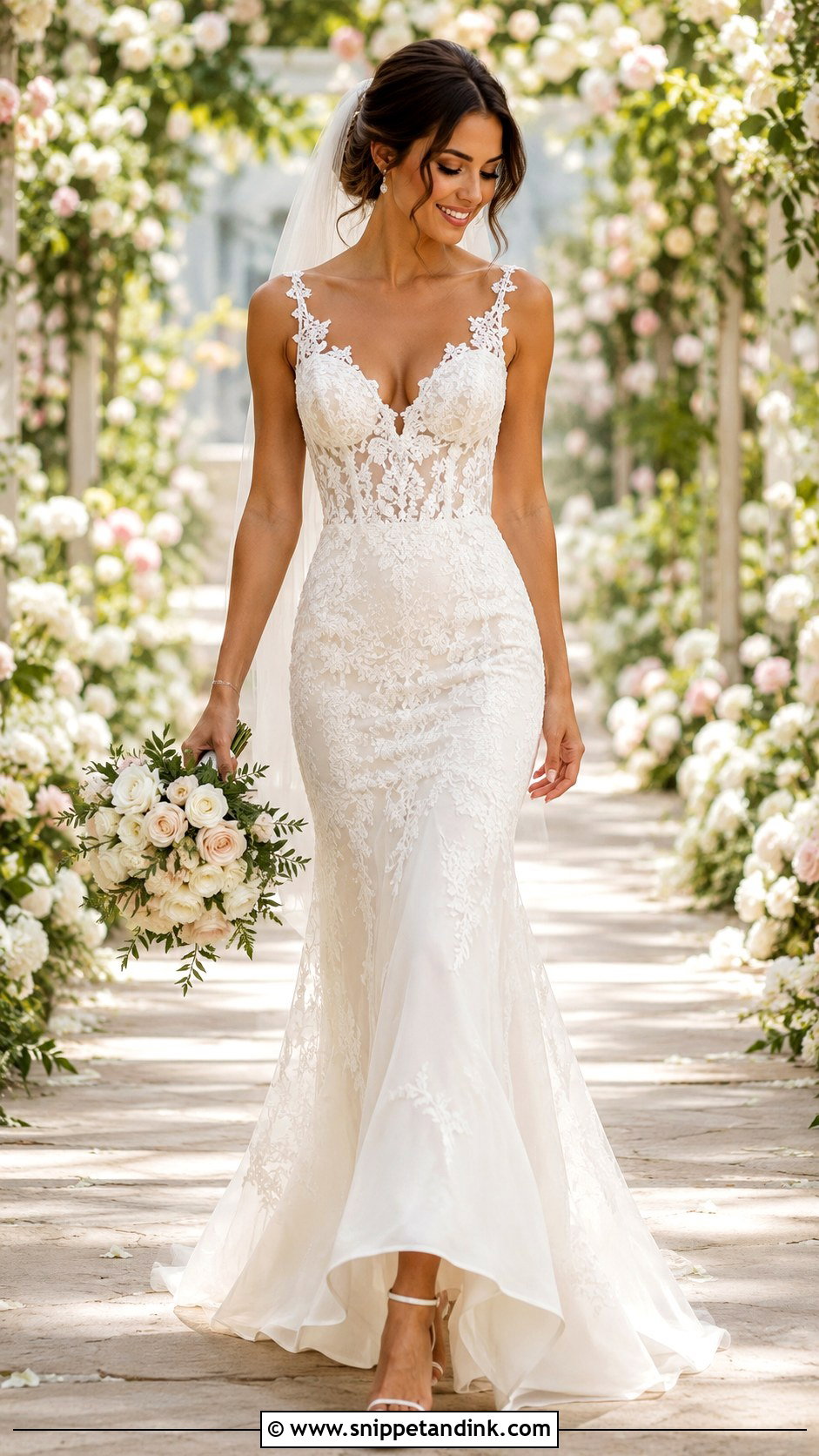 Slim Fit And Flare Wedding Dress - Snippet and Ink - 25 Slim Wedding Dress Ideas