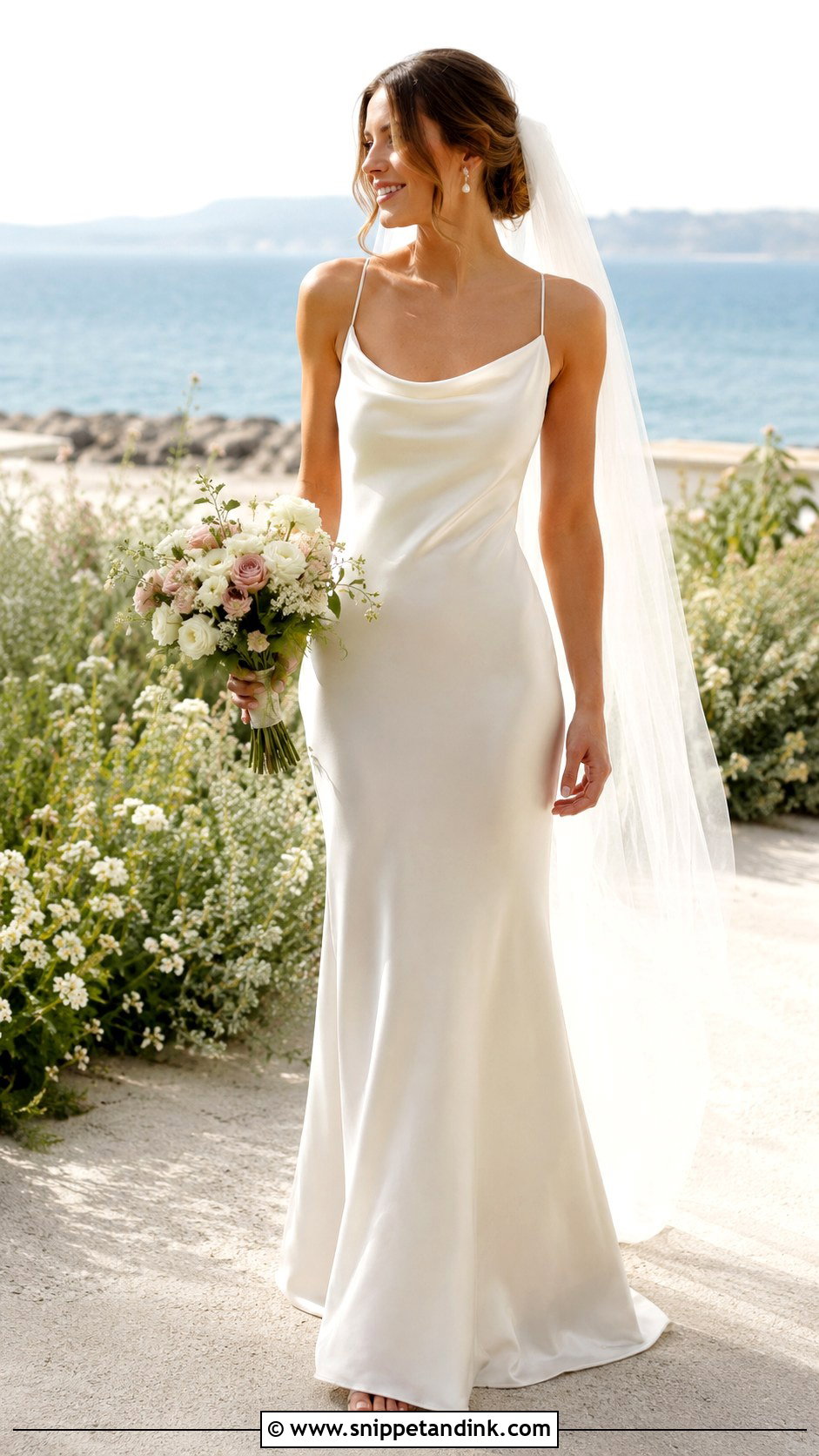 Slim Slip Wedding Dress - Snippet and Ink - 25 Slim Wedding Dress Ideas