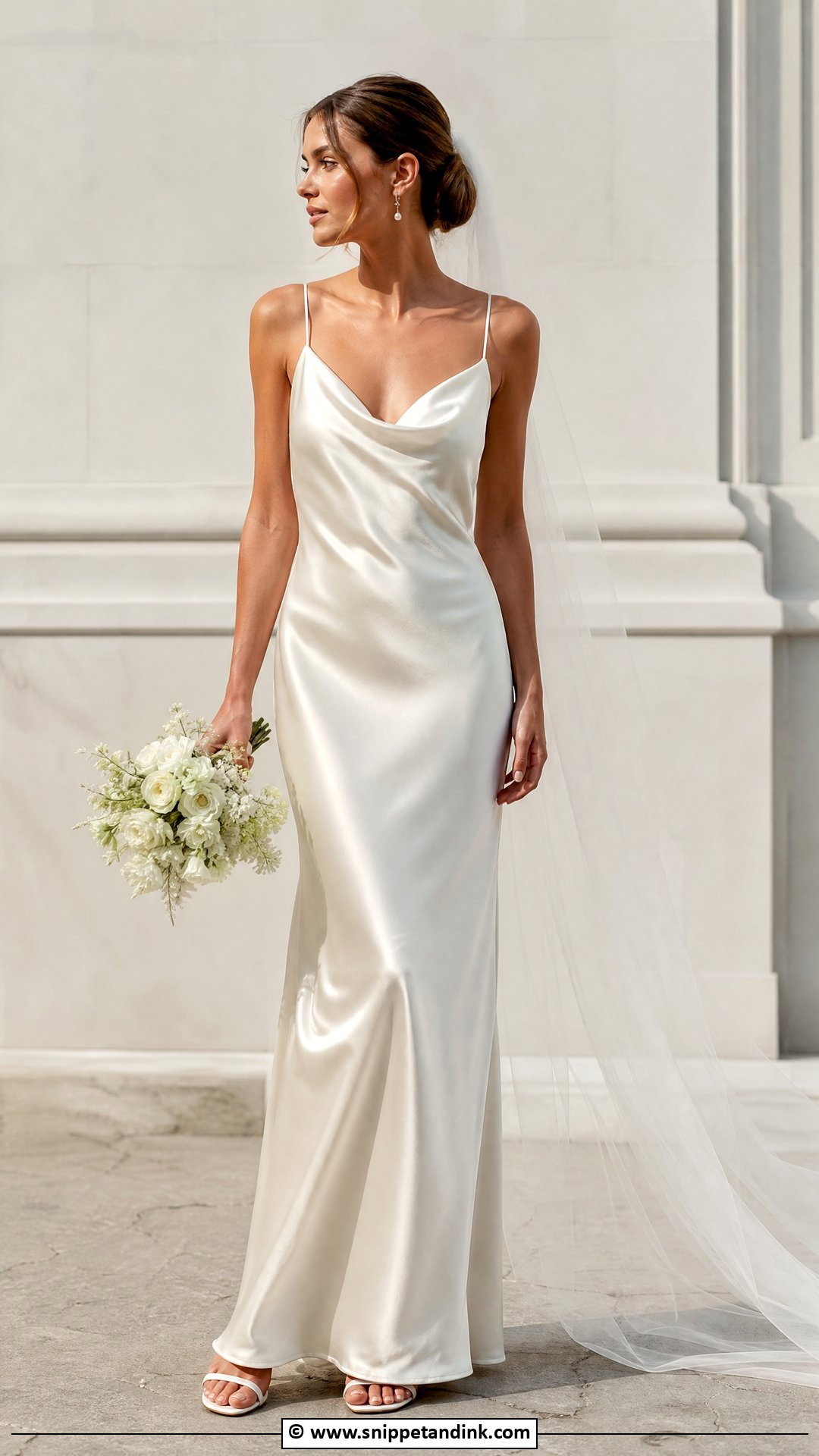 Slip Bridal Dress Outfit - Snippet and Ink - 35 Bridal Outfit Ideas