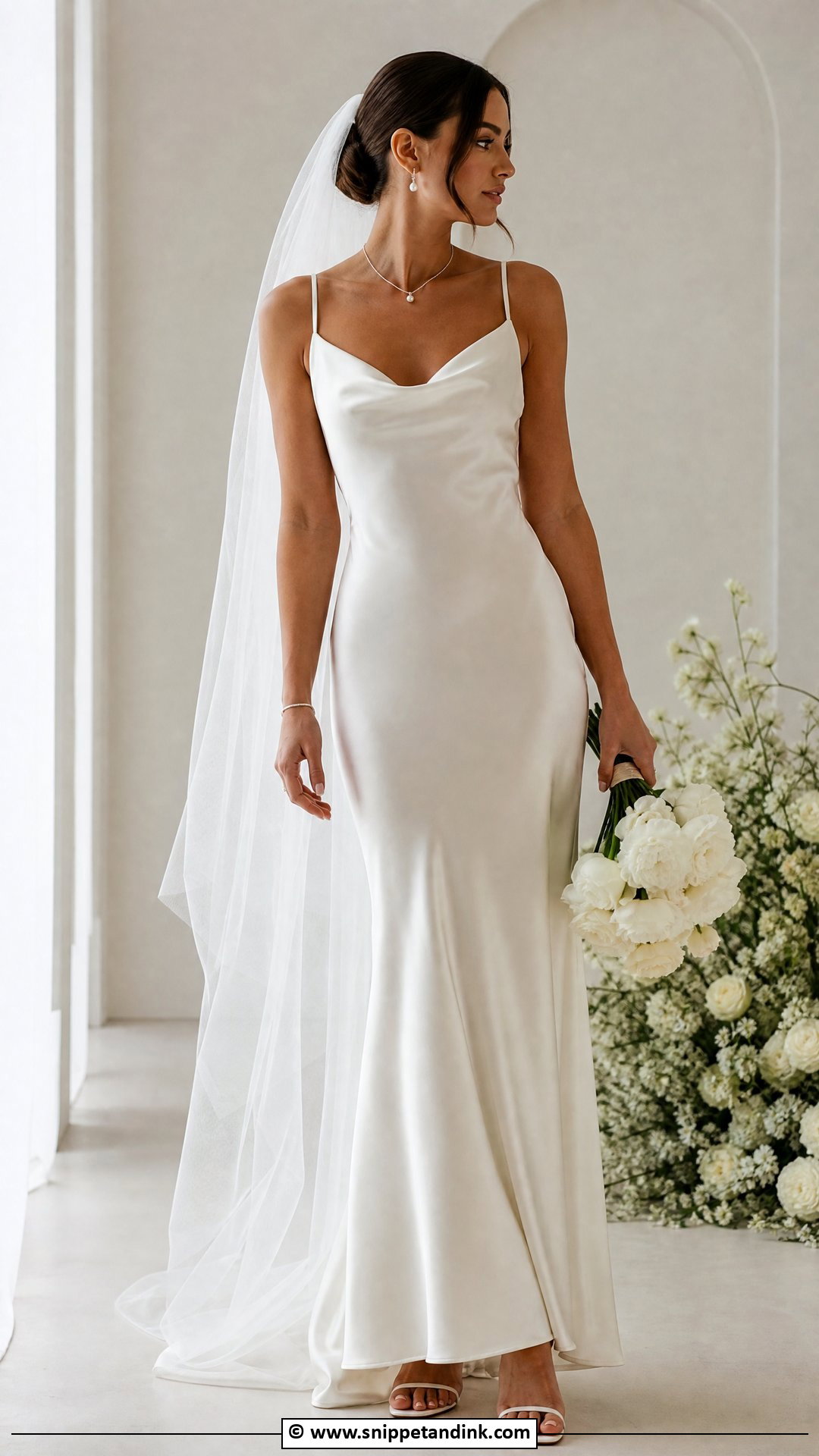 Slip Bridal Dress - Snippet and Ink - 35 Latest Bridal Dresses