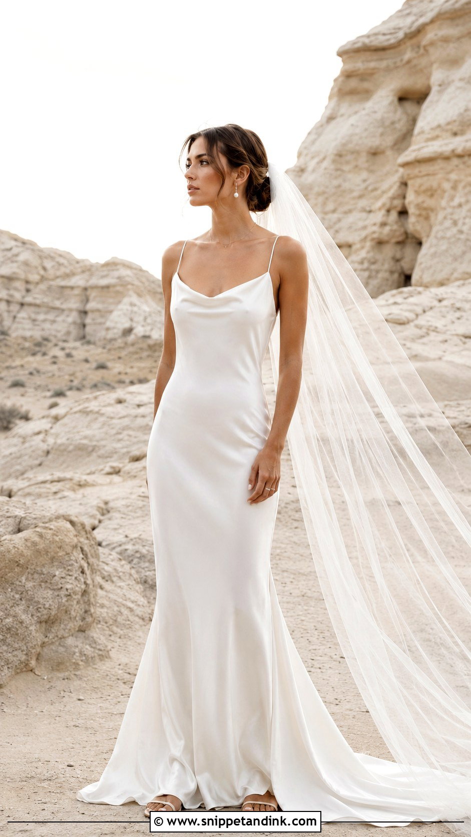 Slip Desert Wedding Dress - Snippet and Ink - 20 Desert Wedding Dress Ideas