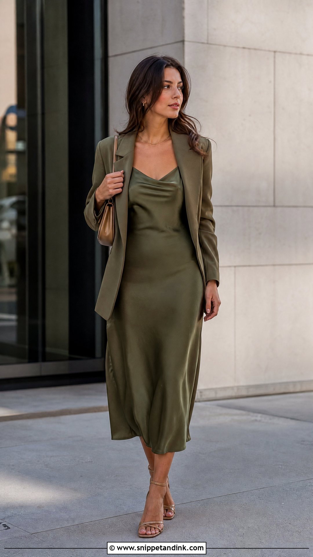 Slip Dress And Blazer Wedding Outfit - Snippet and Ink - 20 Sister’s Wedding Outfit Ideas