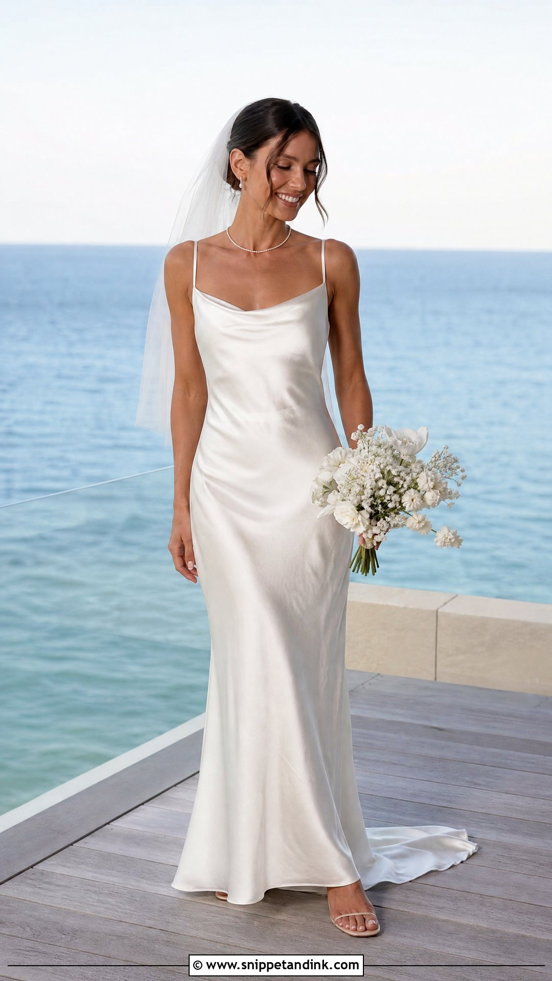 Slip Midi Beach Wedding Dress - Snippet and Ink - 20 Short Beach Wedding Dress Ideas