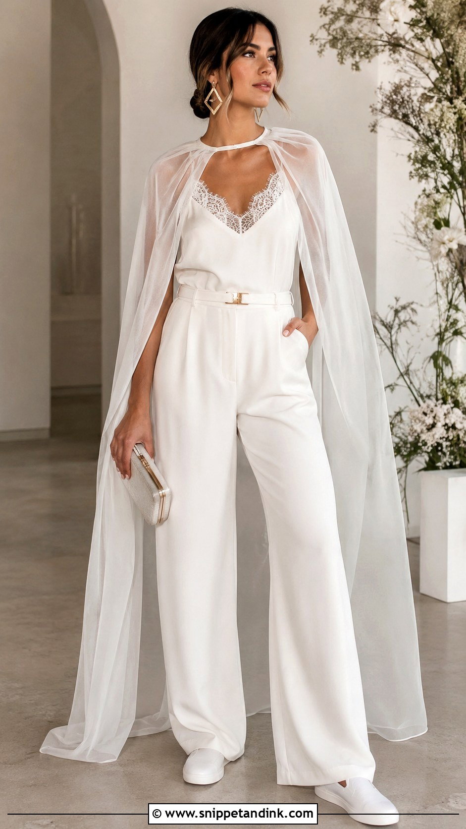Slip On Wedding Trainers With Jumpsuit - Snippet and Ink - 20 Wedding Trainers Ideas