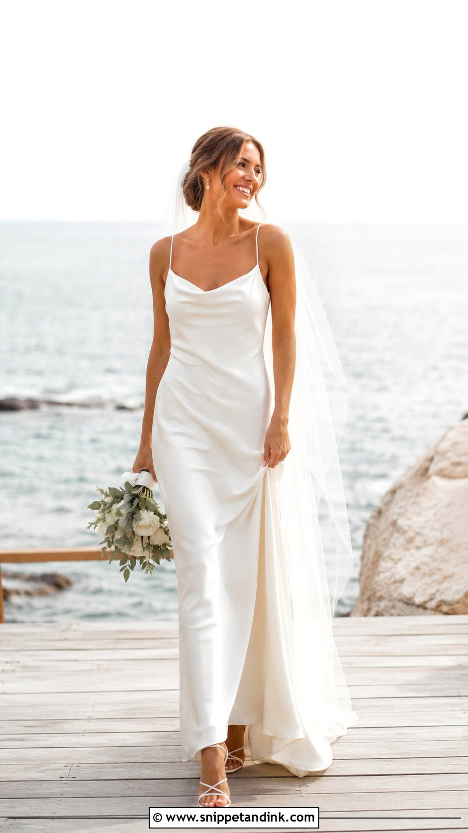 Slip Wedding Dress Look - Snippet and Ink - 30 Bridal Wear Ideas