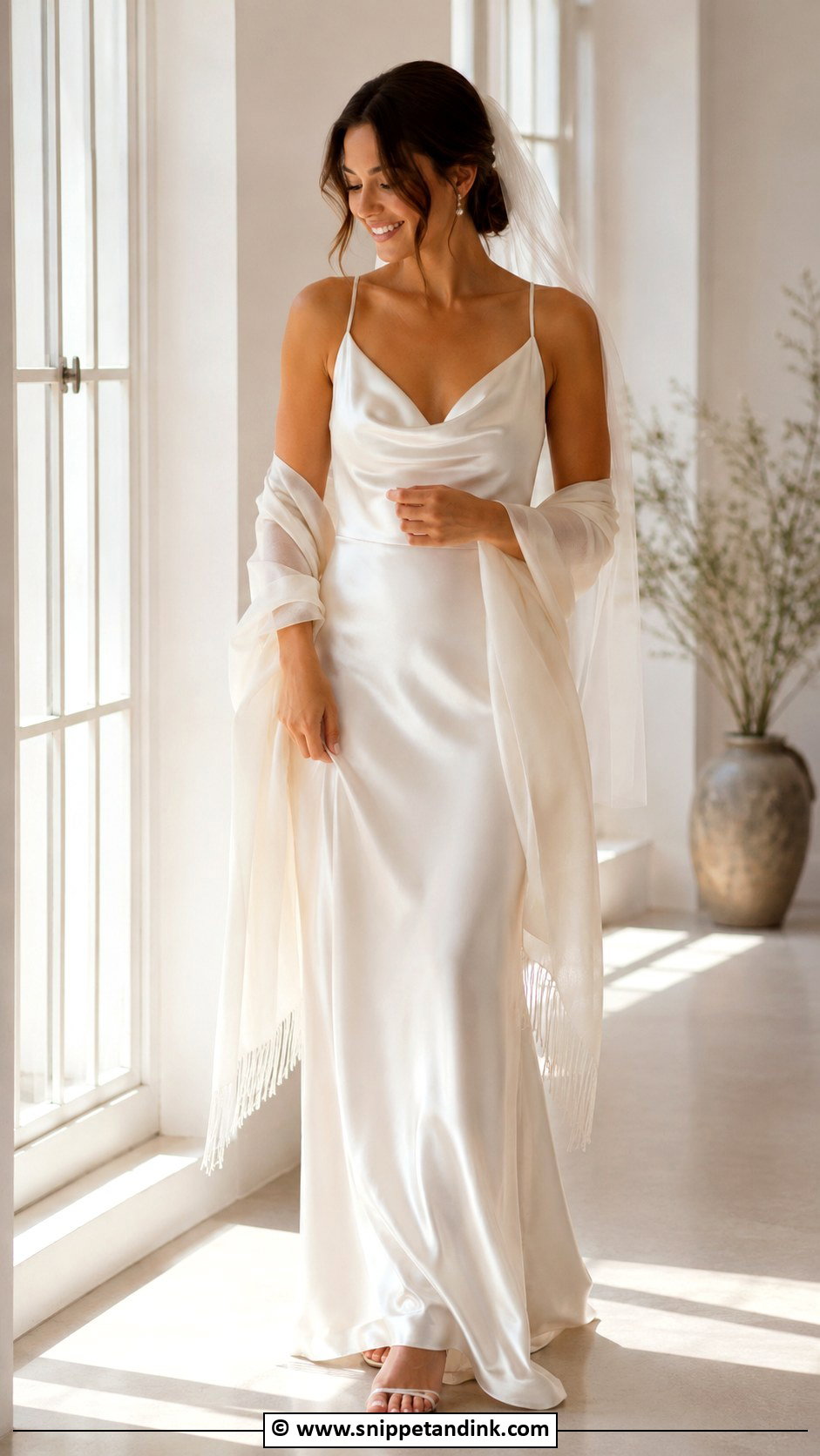 Slip Wedding Dress Outfit - Snippet and Ink - 25 Bride Wedding Outfits