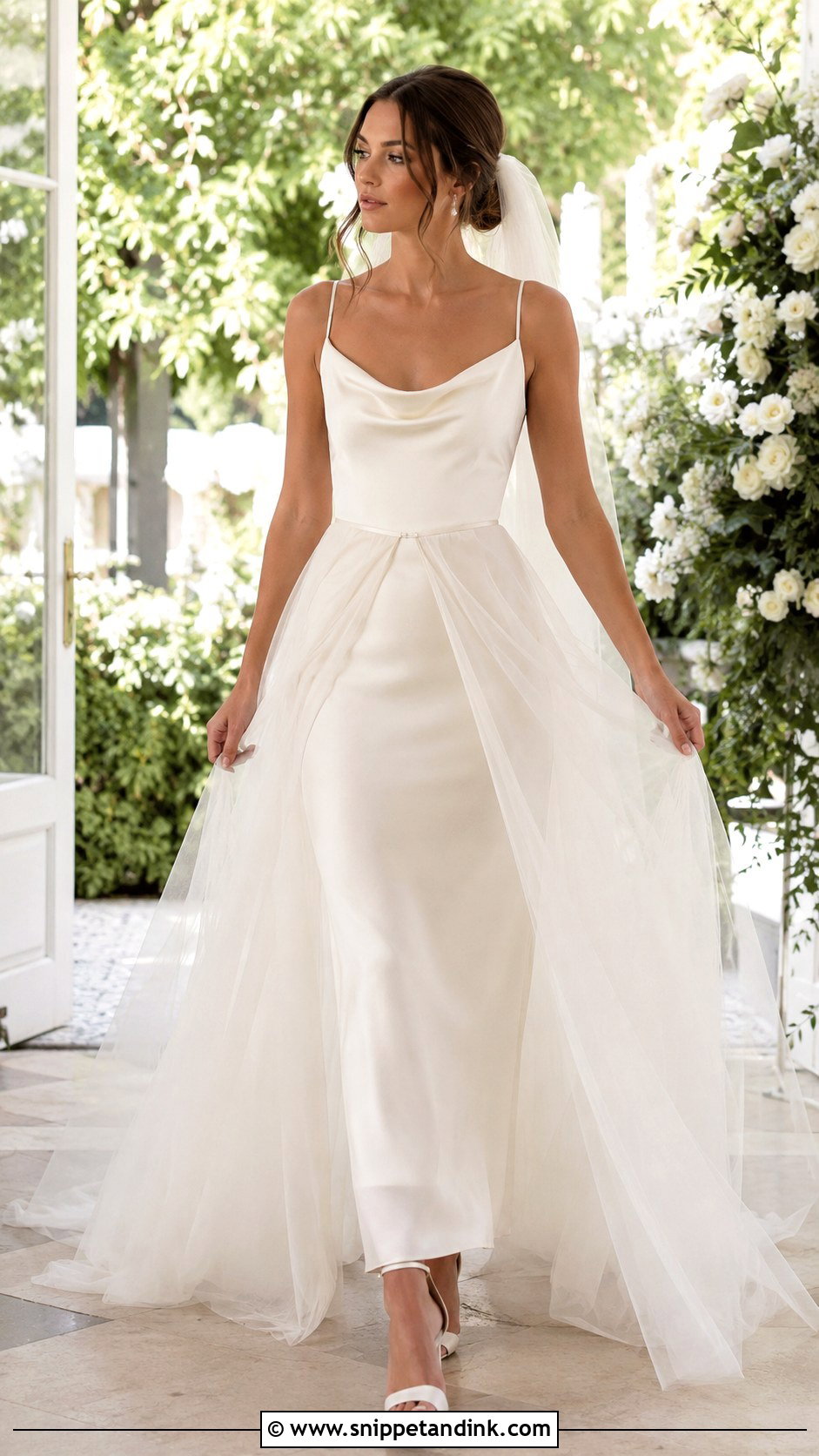 Slip Wedding Dress With Overskirt - Snippet and Ink - 25 Slip Wedding Dress Ideas
