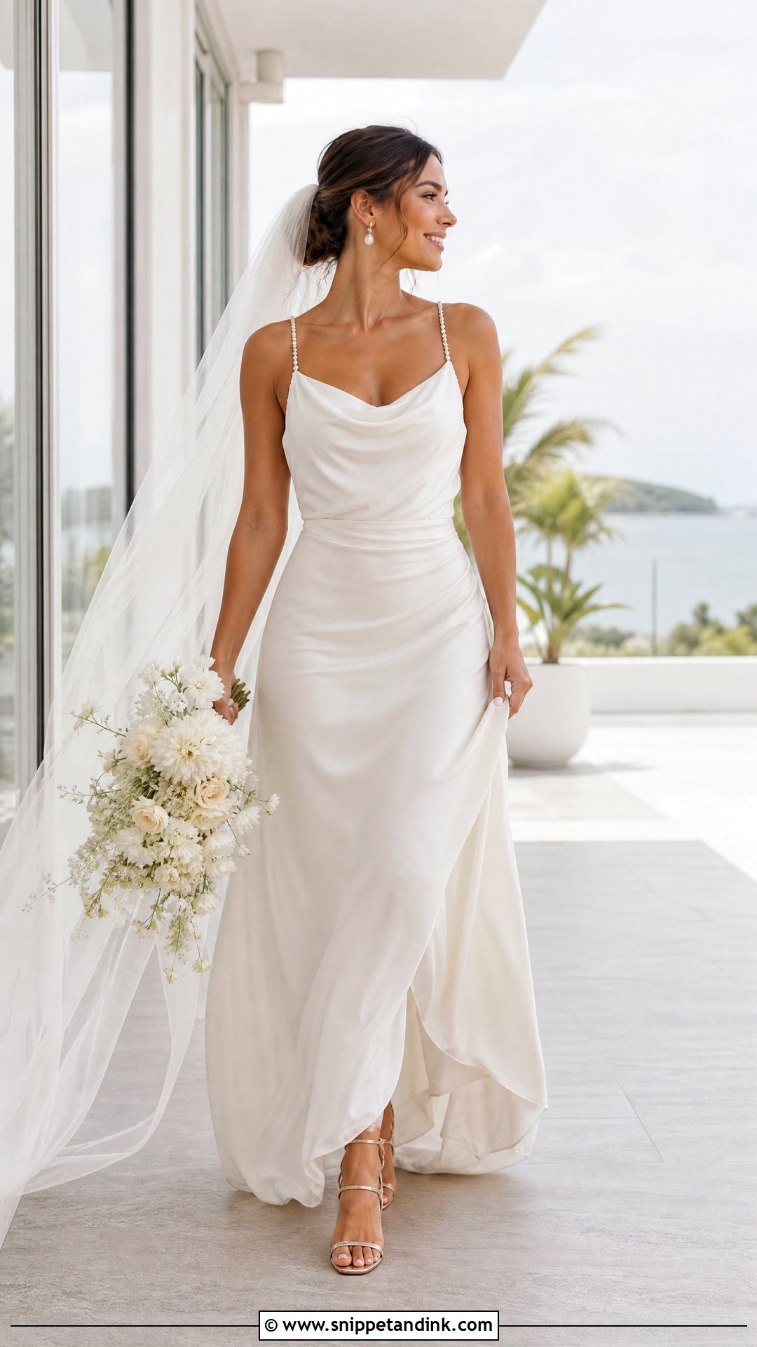 Slip Wedding Dress With Pearl Straps - Snippet and Ink - 20 Simple Wedding Dress with Pearls Ideas